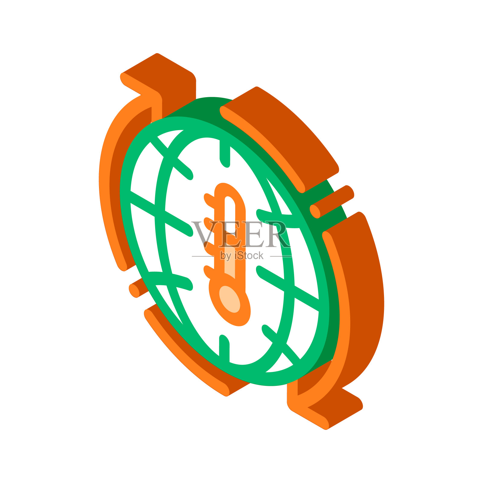 高温问题等距图标矢量图插画图片素材