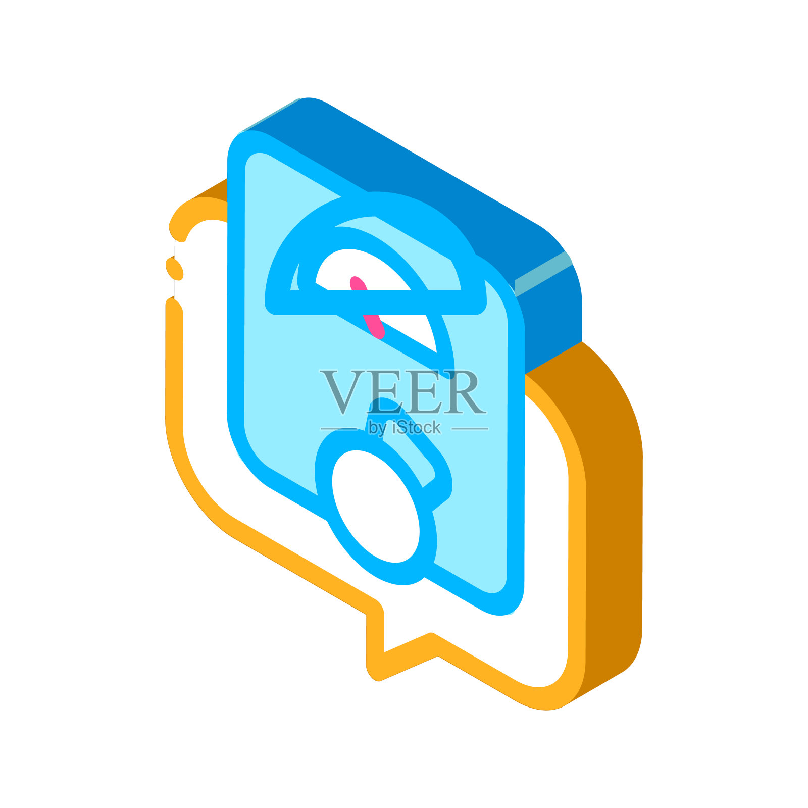 妊娠测试装置等距图标矢量插图图标素材