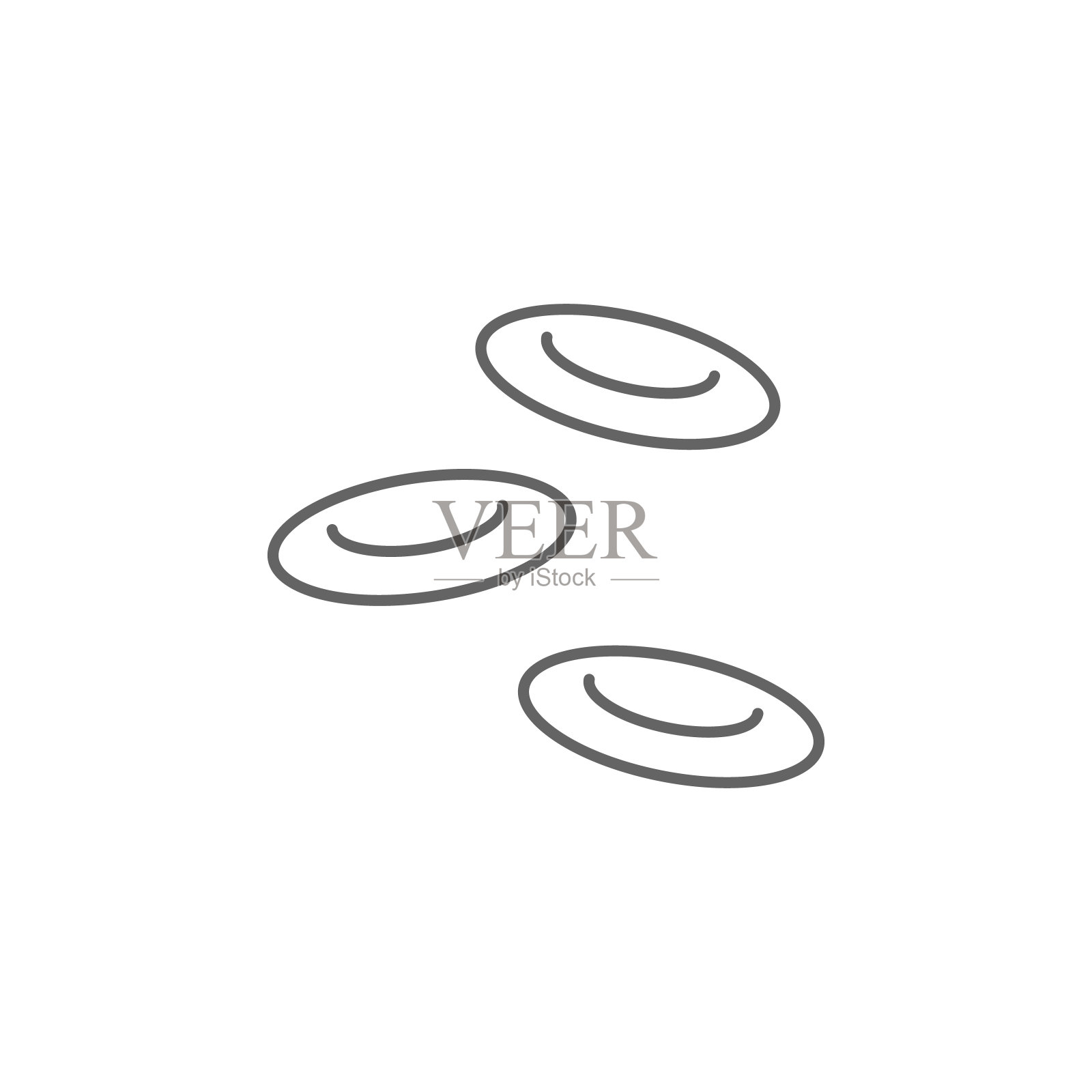 血细胞，红细胞图标。元素医药图标。细线图标插画图片素材