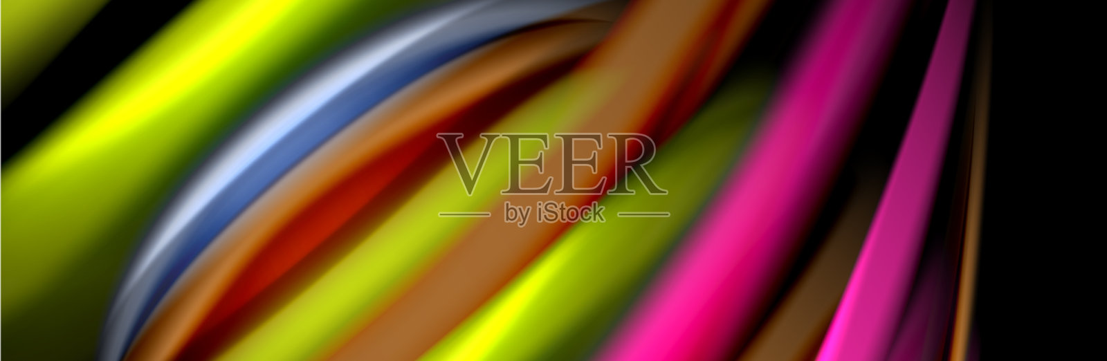 丝绸和流畅的流波海报设计色彩插画图片素材