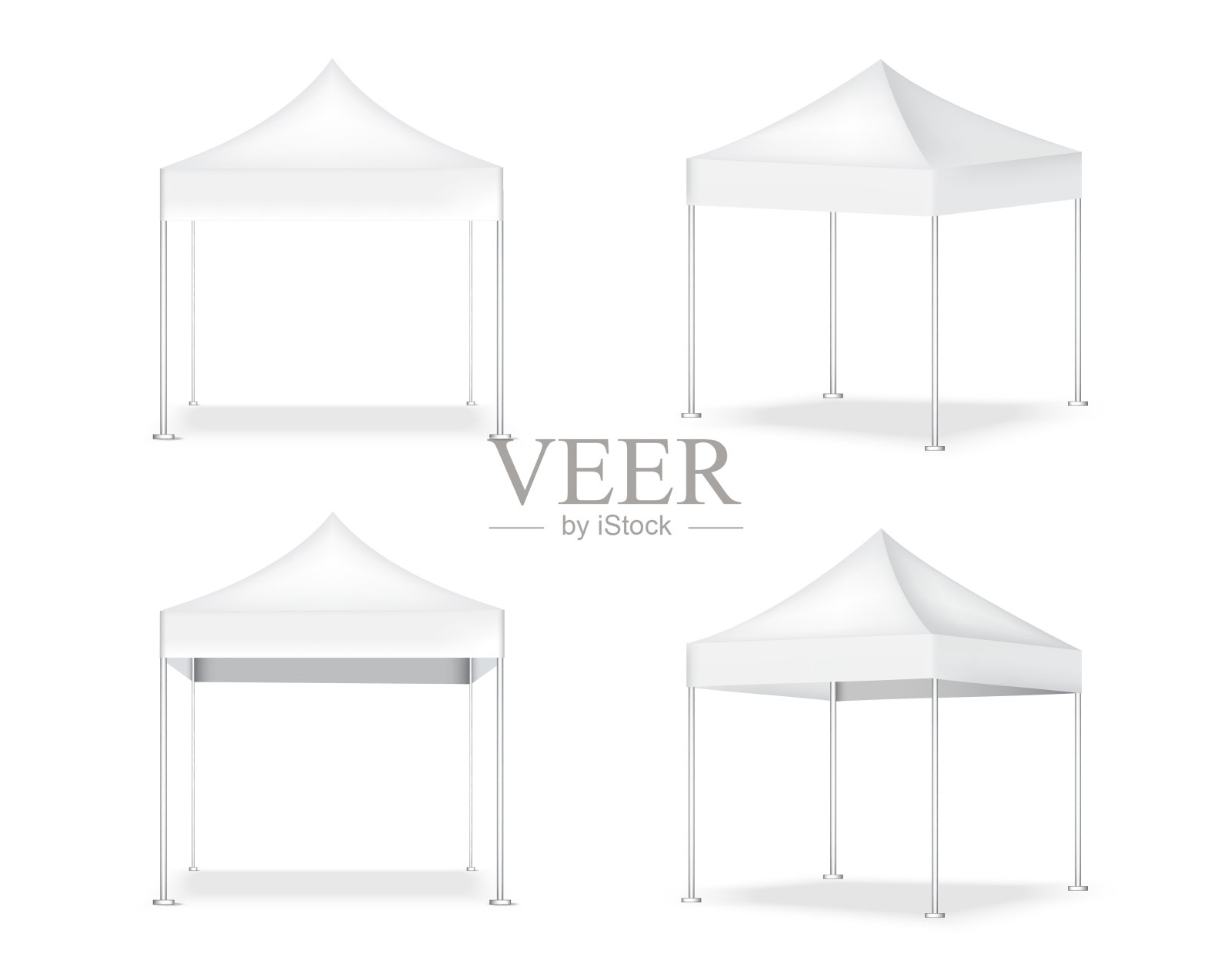 3D模拟逼真的帐篷展示POP摊位销售营销推广展览背景插图设计元素图片