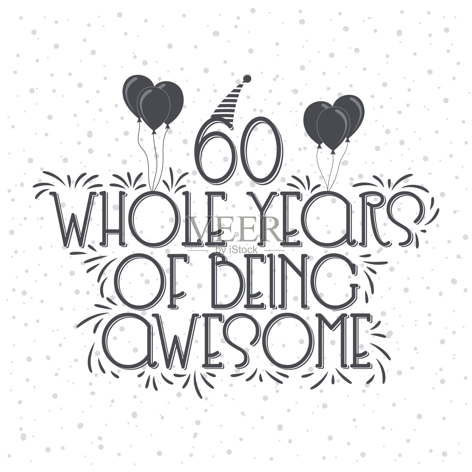 60周年生日和60周年庆典设计元素图片