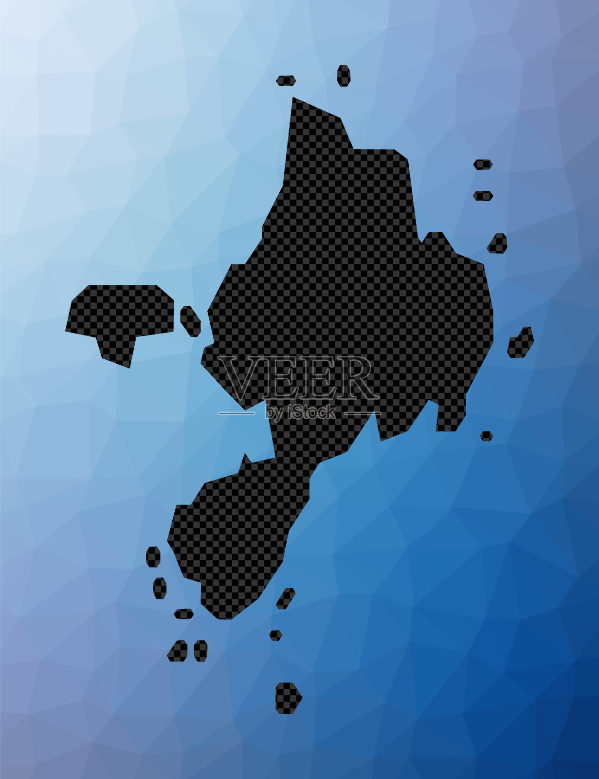 袍几何地图。插画图片素材