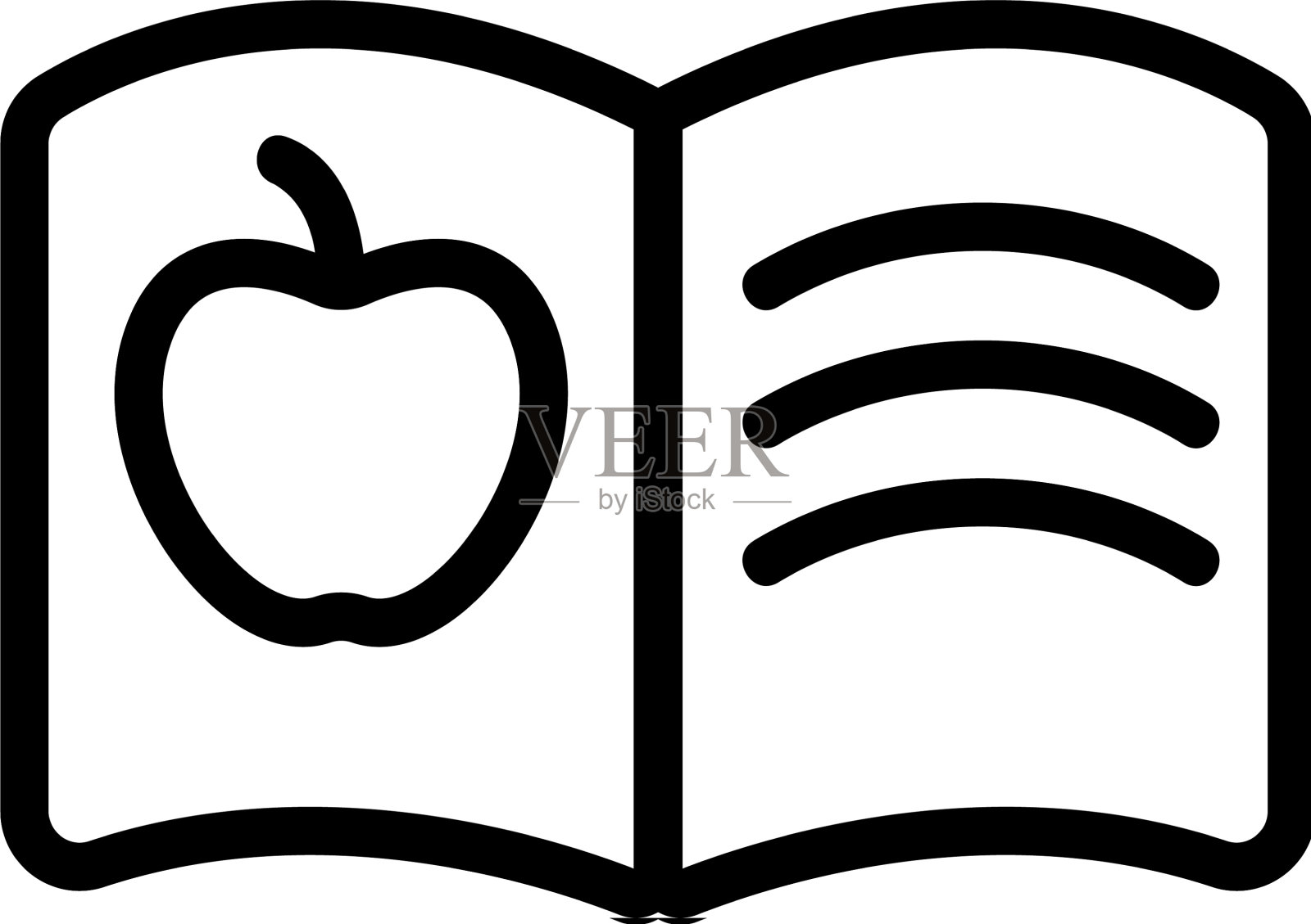 健康配方孤立轮廓符号图标素材