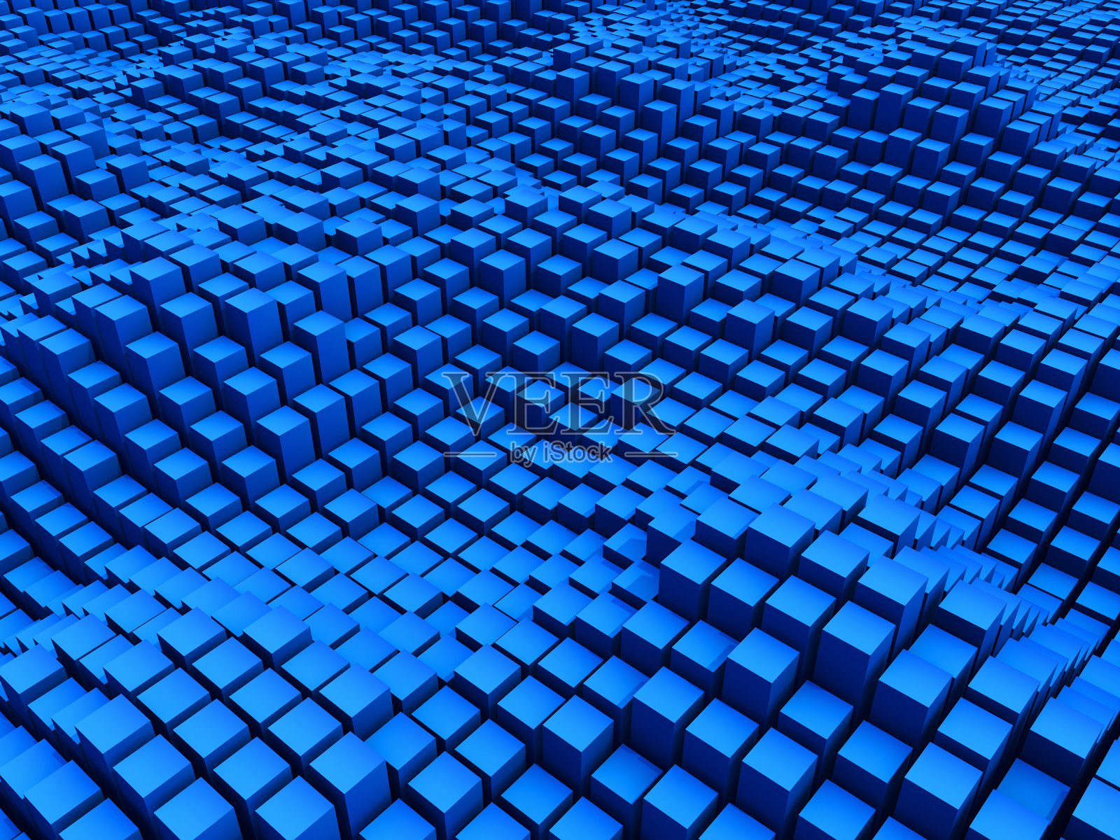 三维抽象现代背景与起伏立方体照片摄影图片