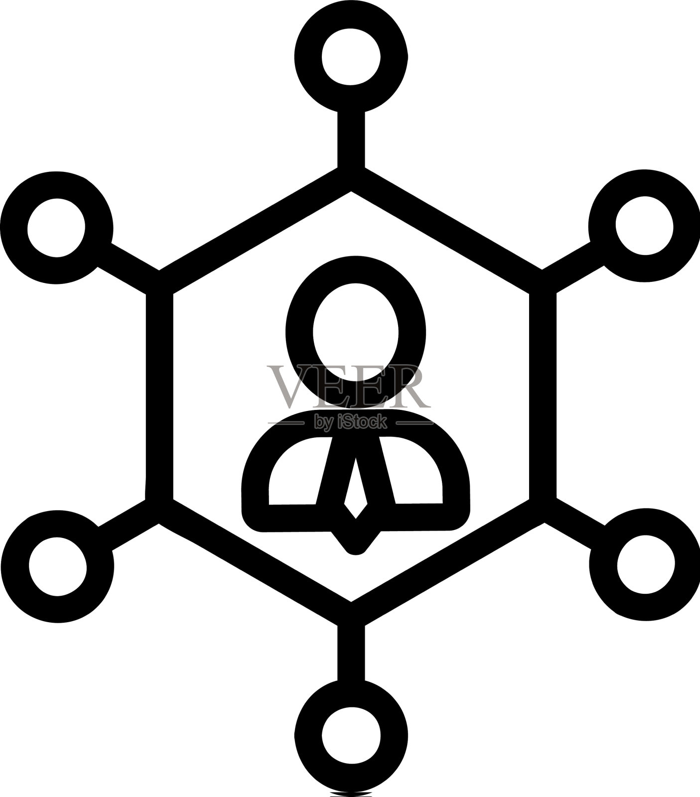 管理器层次图标孤立轮廓图标素材