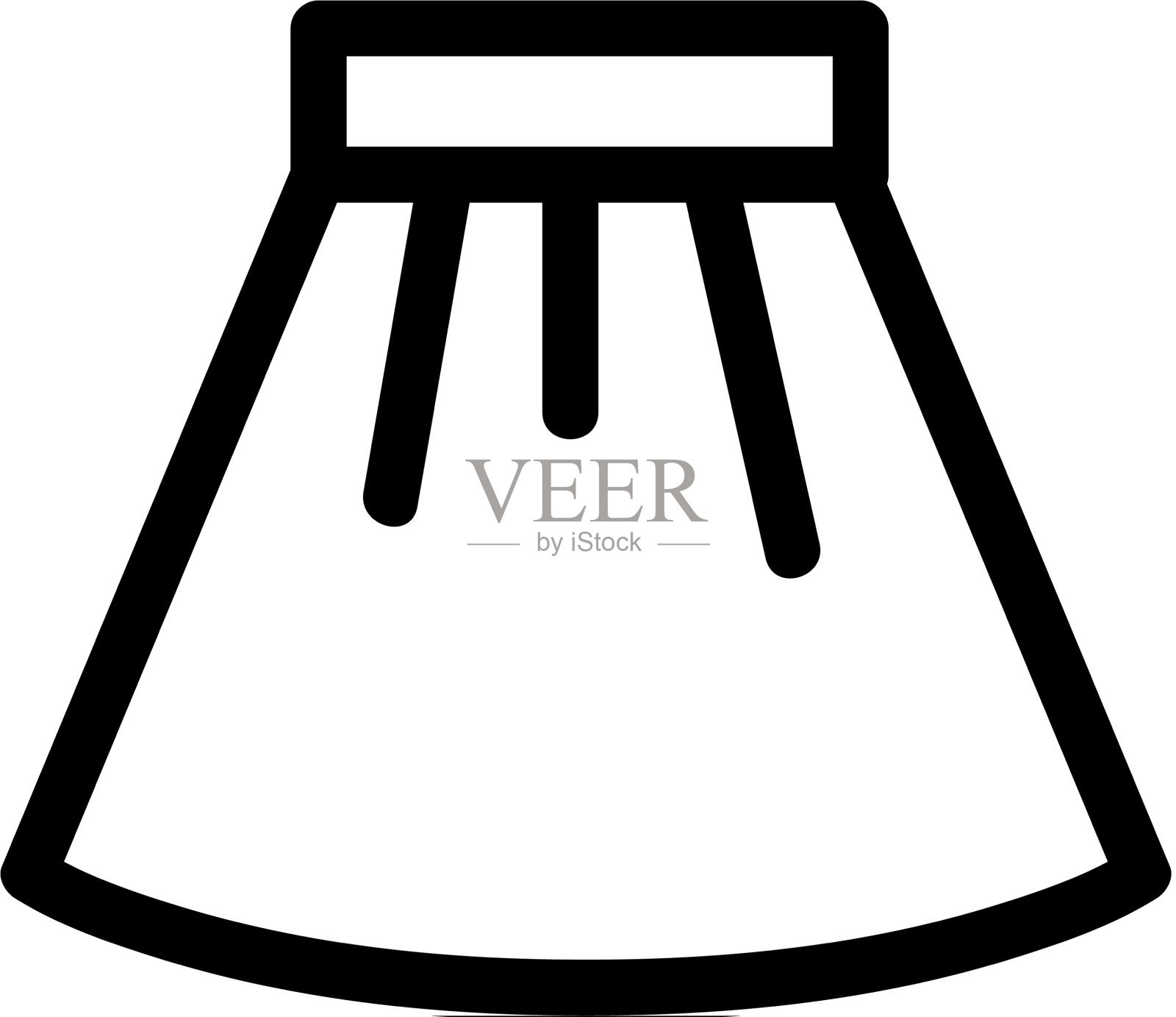 裙子图标孤立轮廓符号图标素材