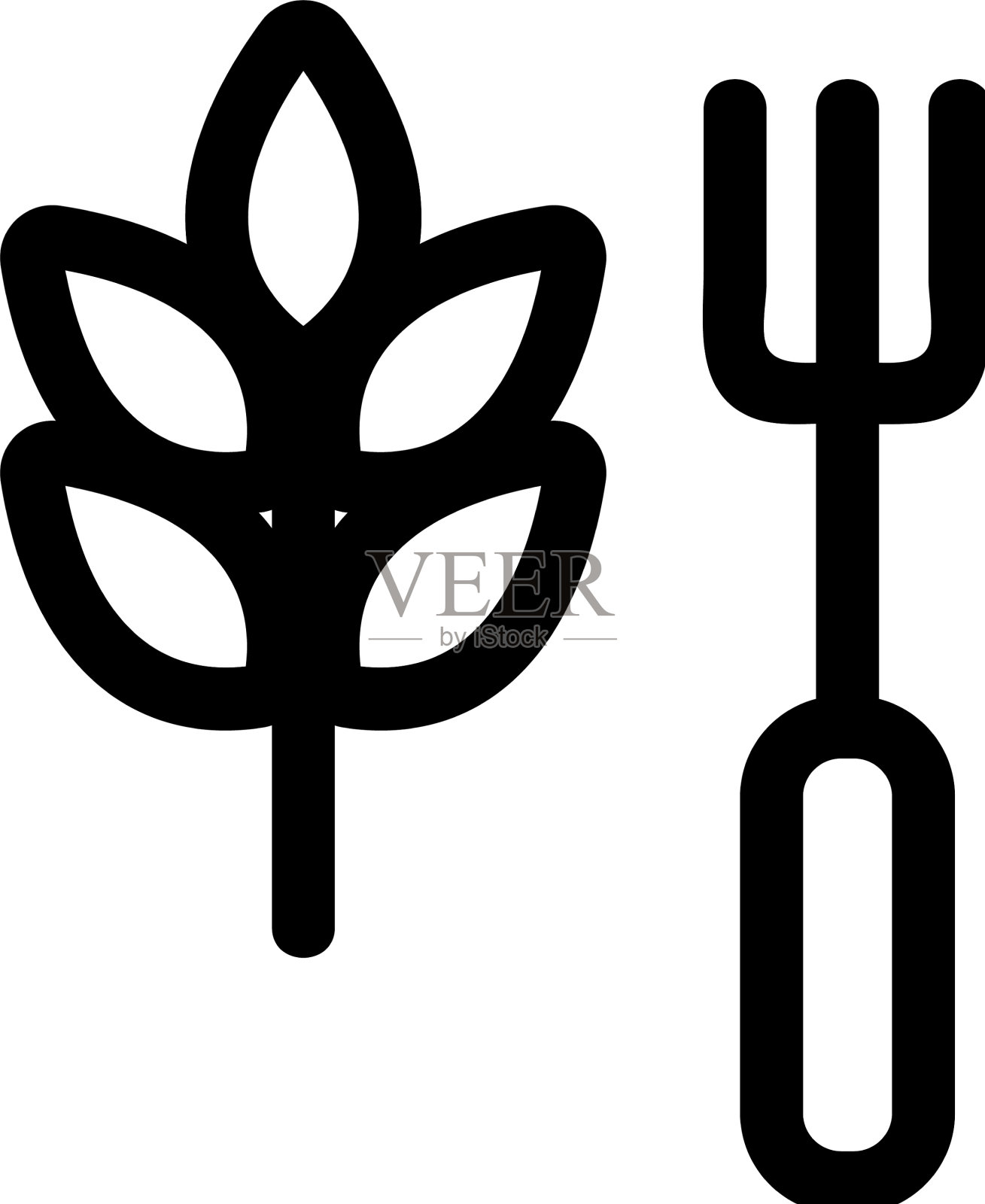 饮食食品图标孤立轮廓符号图标素材