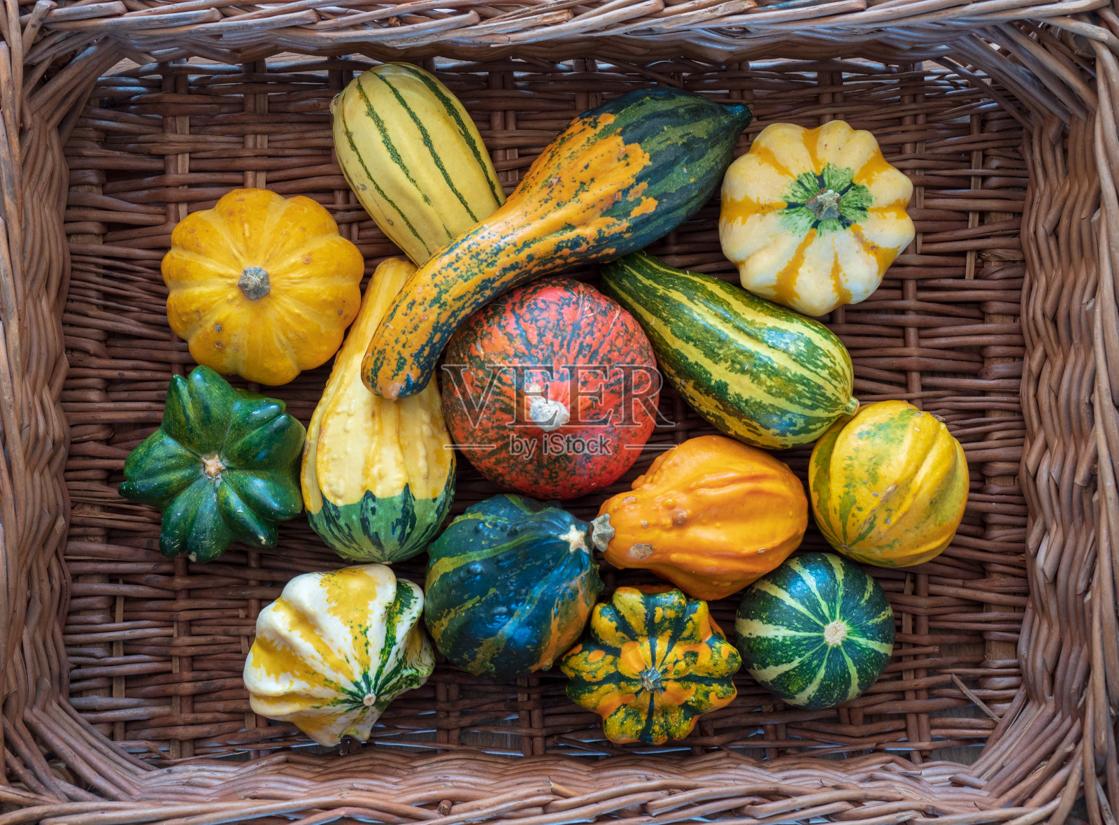 柳条篮子南瓜照片摄影图片
