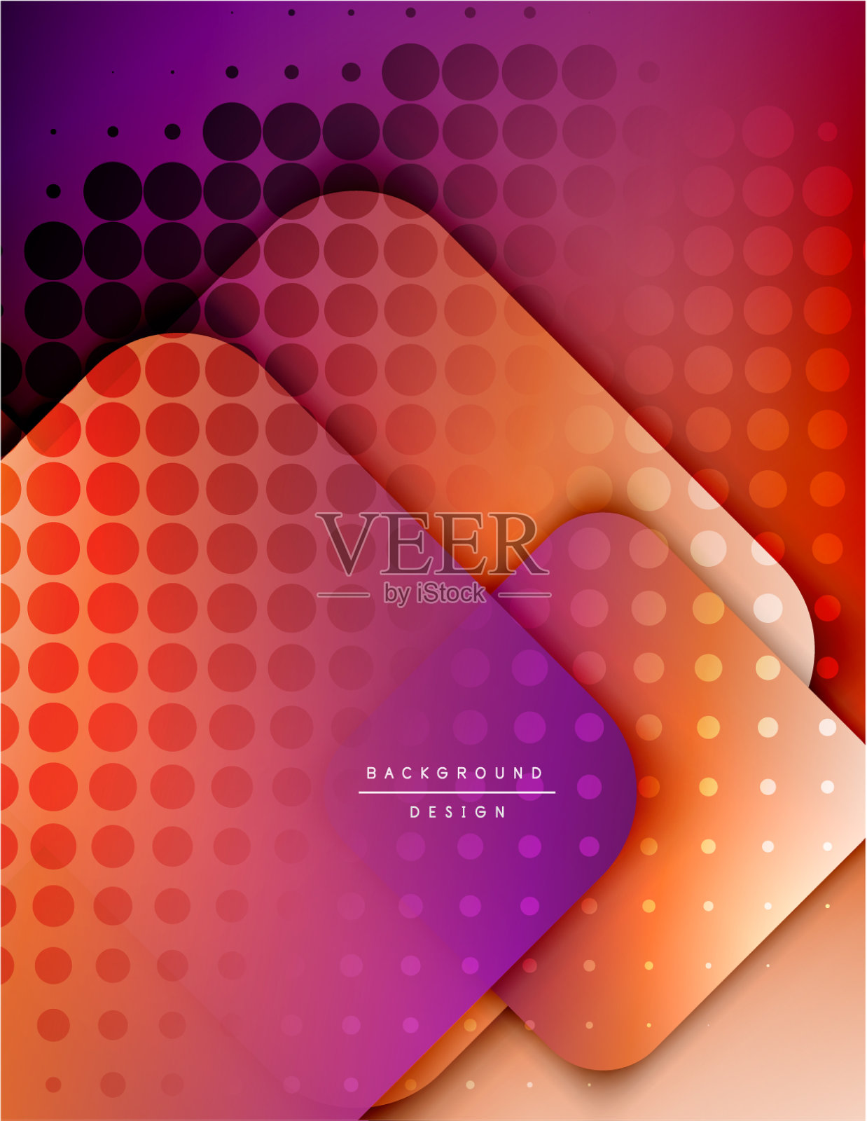 圆角正方形组成几何形状插画图片素材