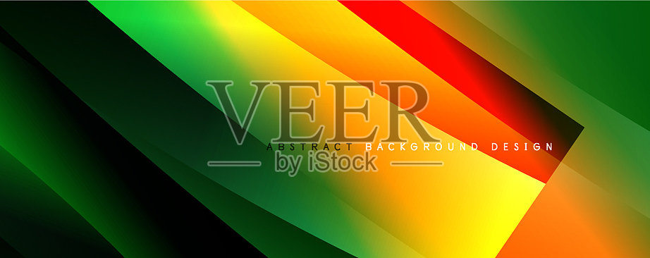 波浪液体风格的线条与阴影和灯光插画图片素材