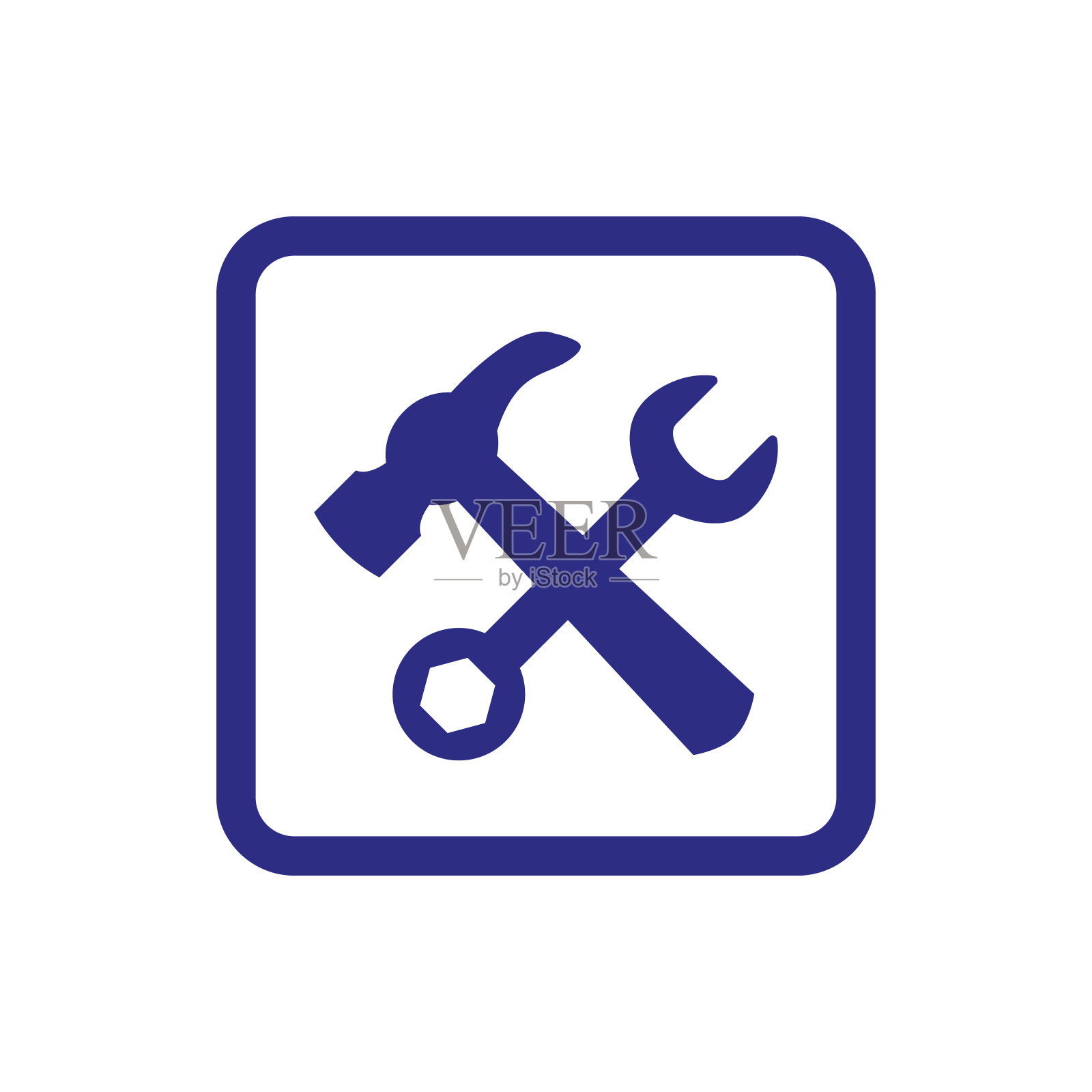 服务工具图标上的白色背景。图标素材