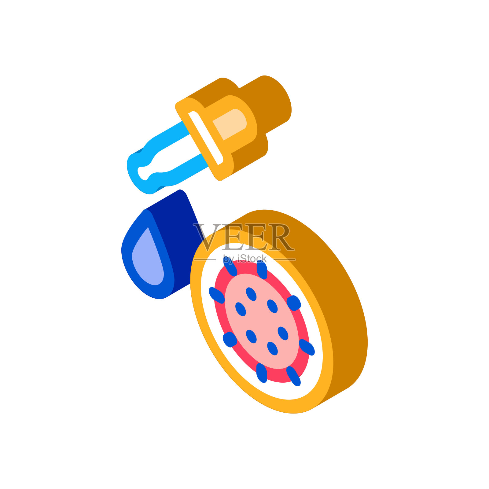移液管微生物等距图标矢量插图插画图片素材