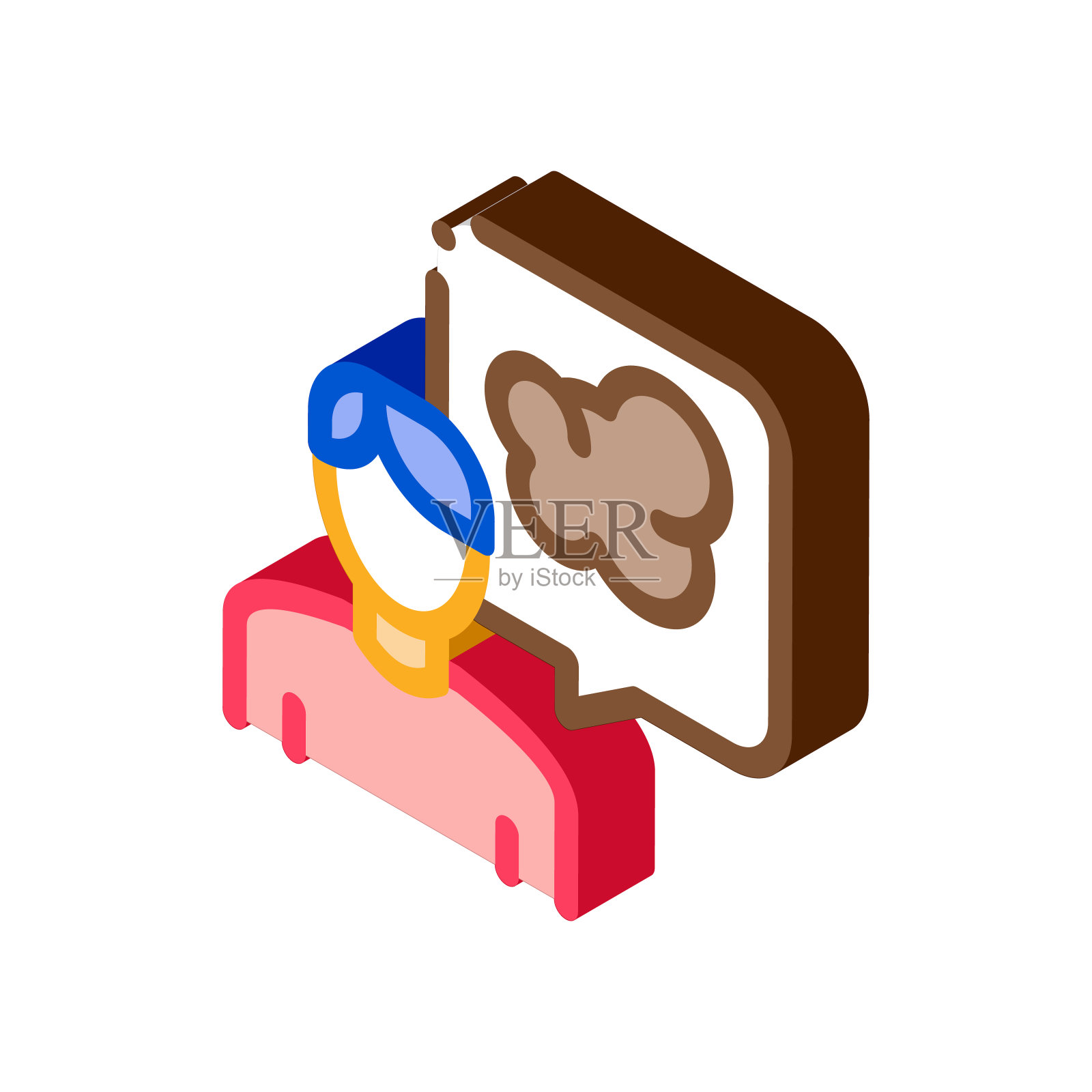 烟雾等距图标矢量插图插画图片素材