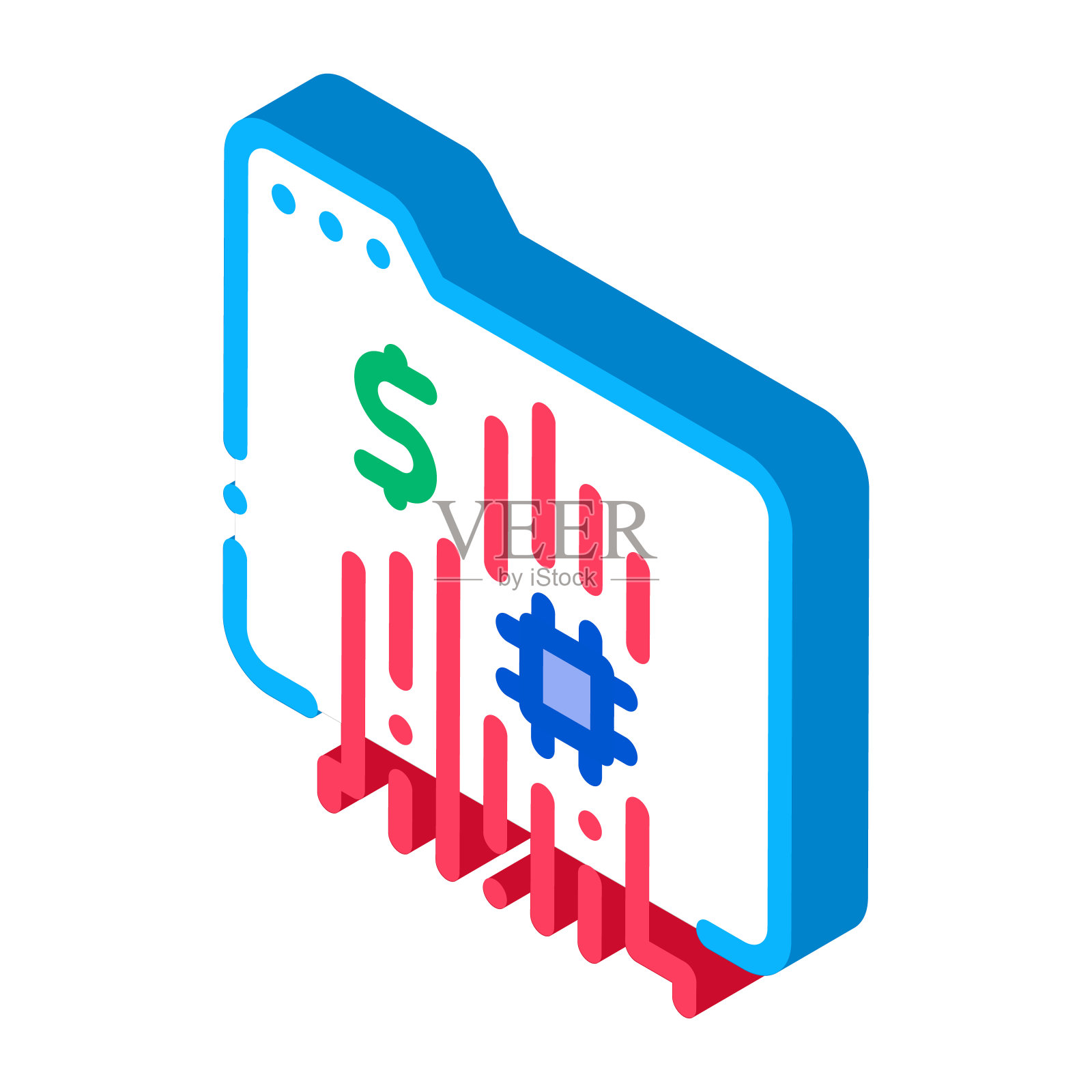 记忆卡等角图标矢量插图插画图片素材