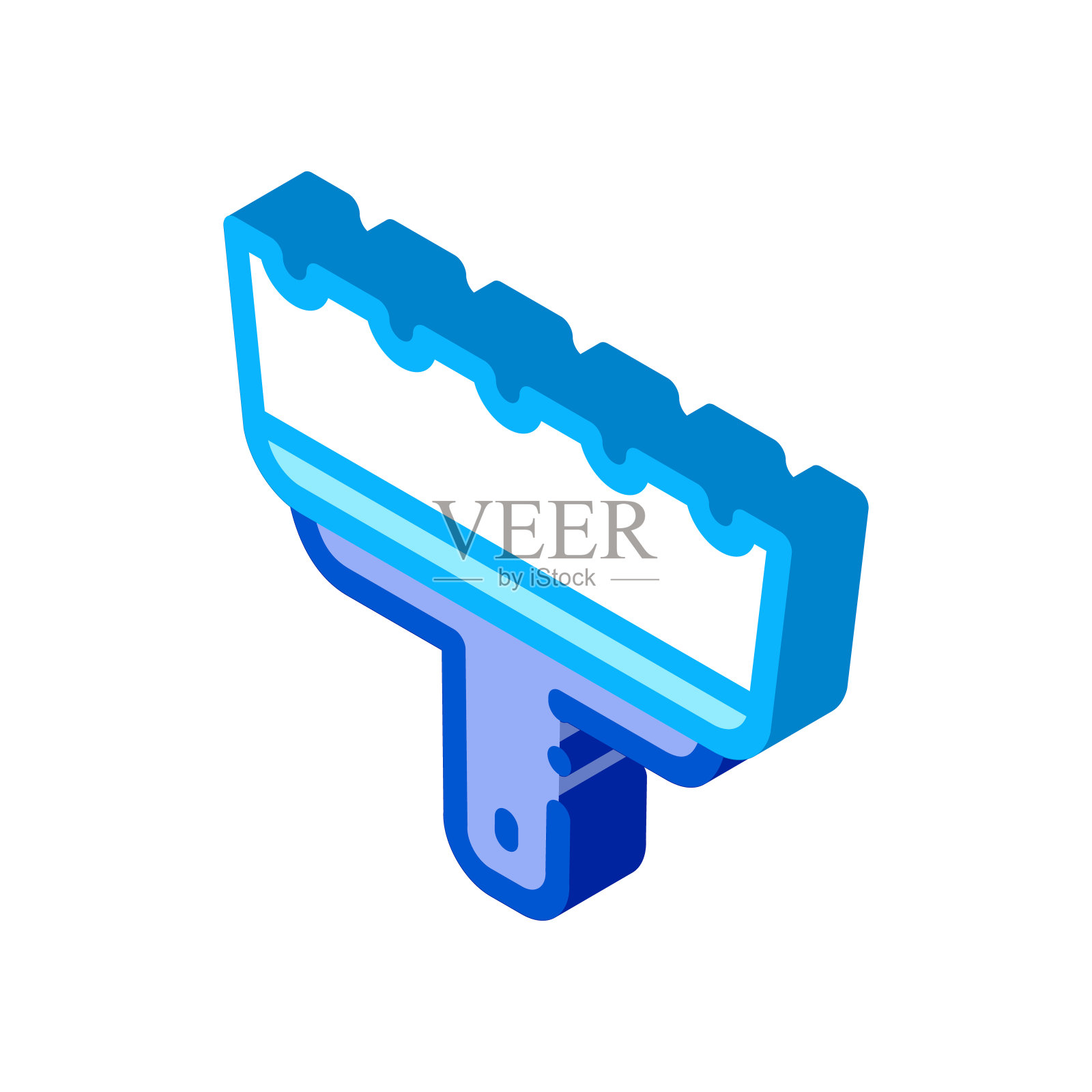 平铺抹刀等距图标矢量插图插画图片素材
