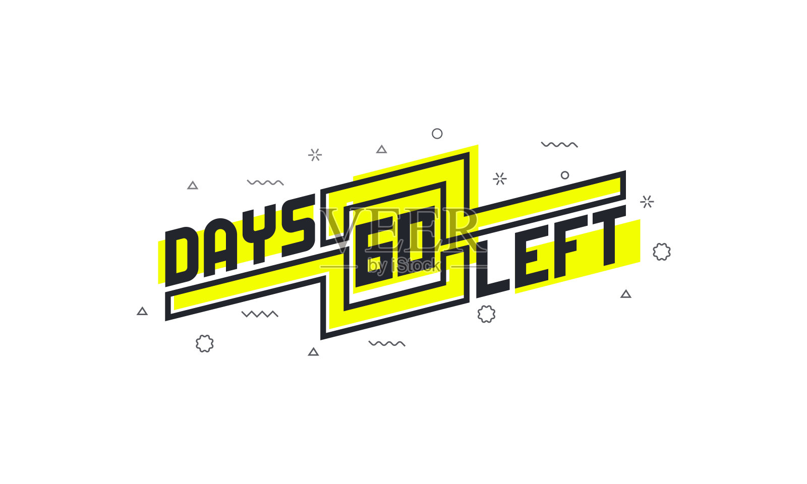 60天倒计时标志出售或促销。插画图片素材