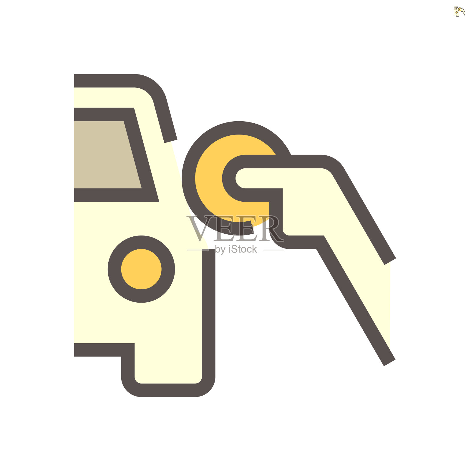 汽车详细清洁工作矢量图标设计，48x48像素完美和可编辑的笔触。插画图片素材