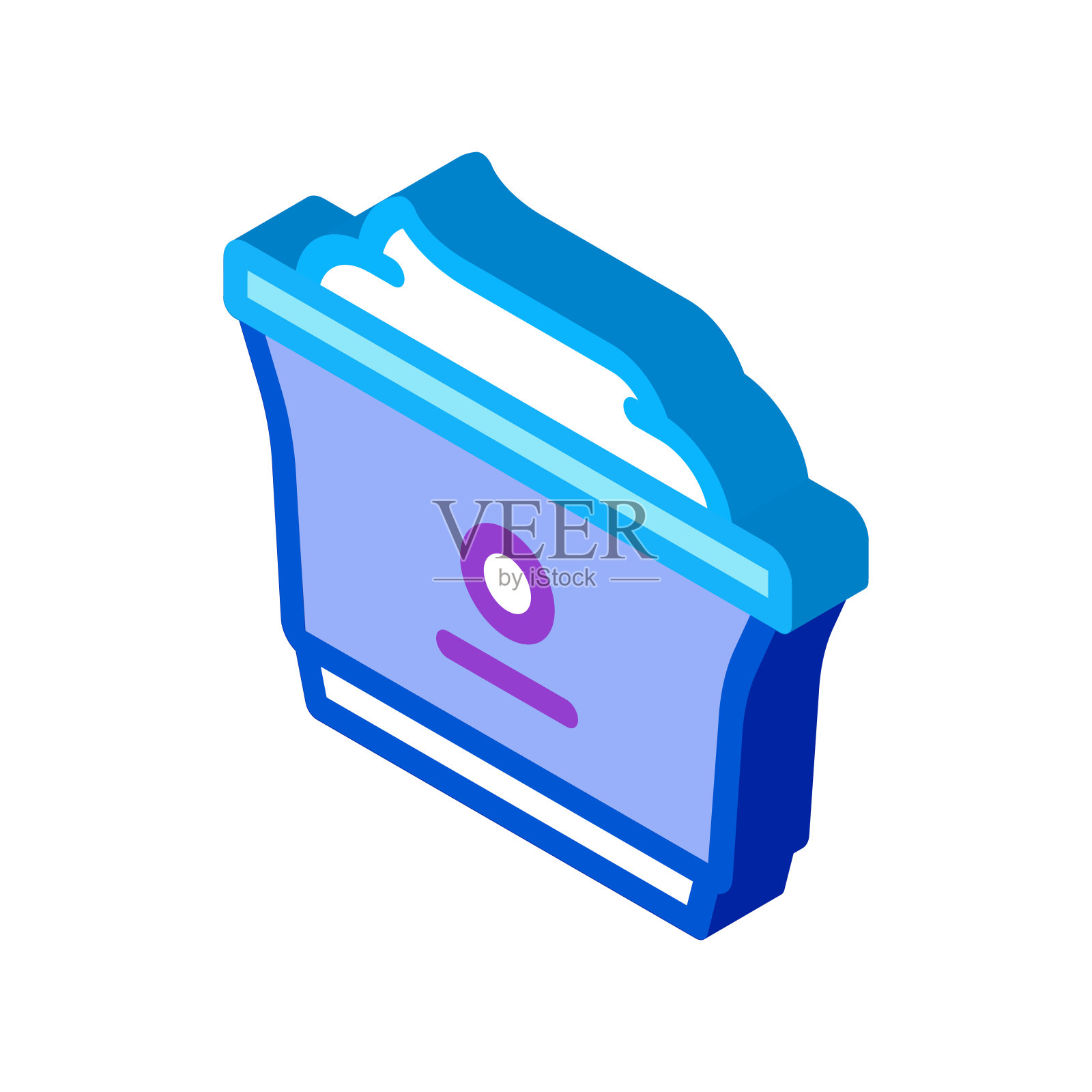 塑料杯酸奶等距图标矢量插图插画图片素材