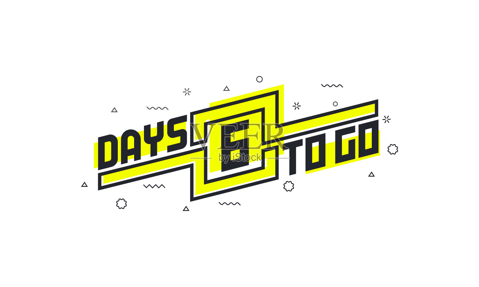 6天去倒计时标志销售或促销。插画图片素材