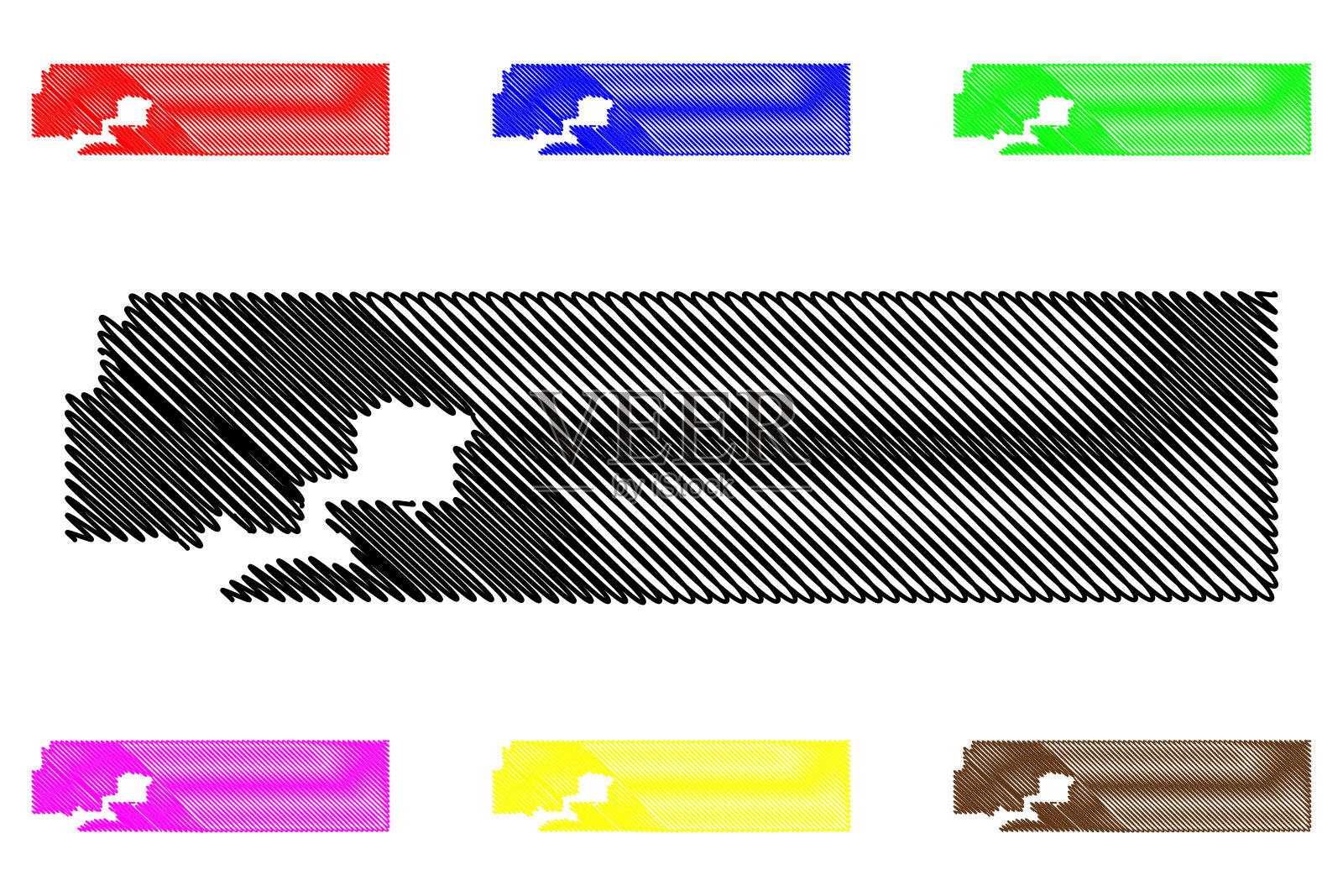 亚当斯县，科罗拉多州的地图插画图片素材
