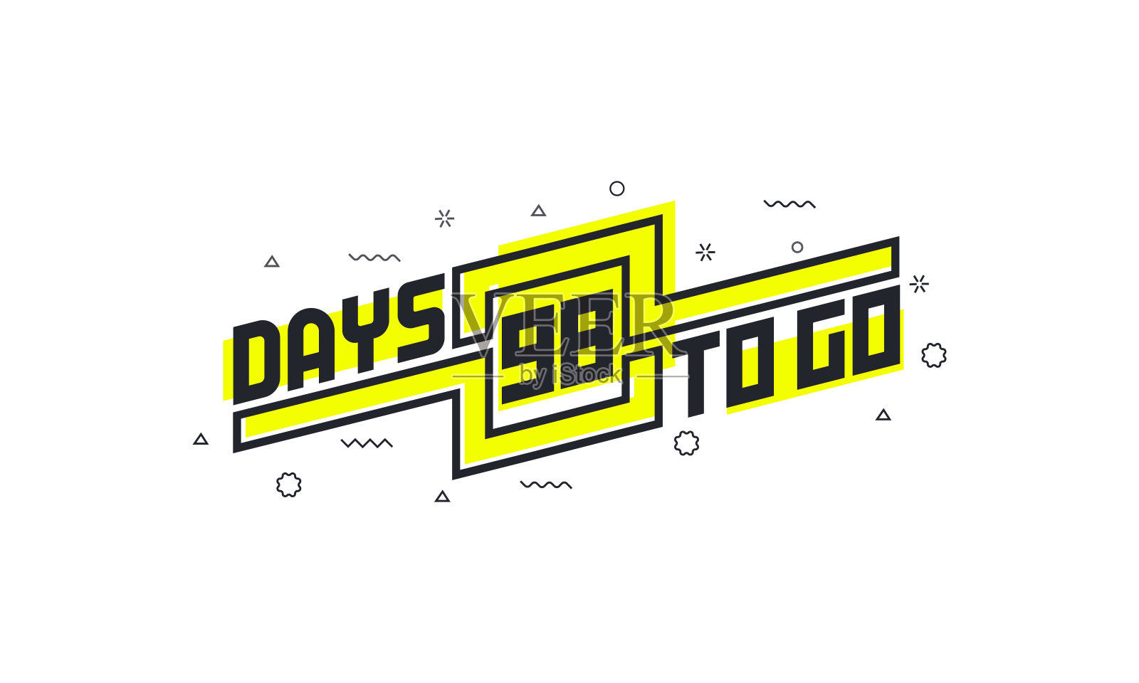 98天去倒计时标志出售或促销。插画图片素材