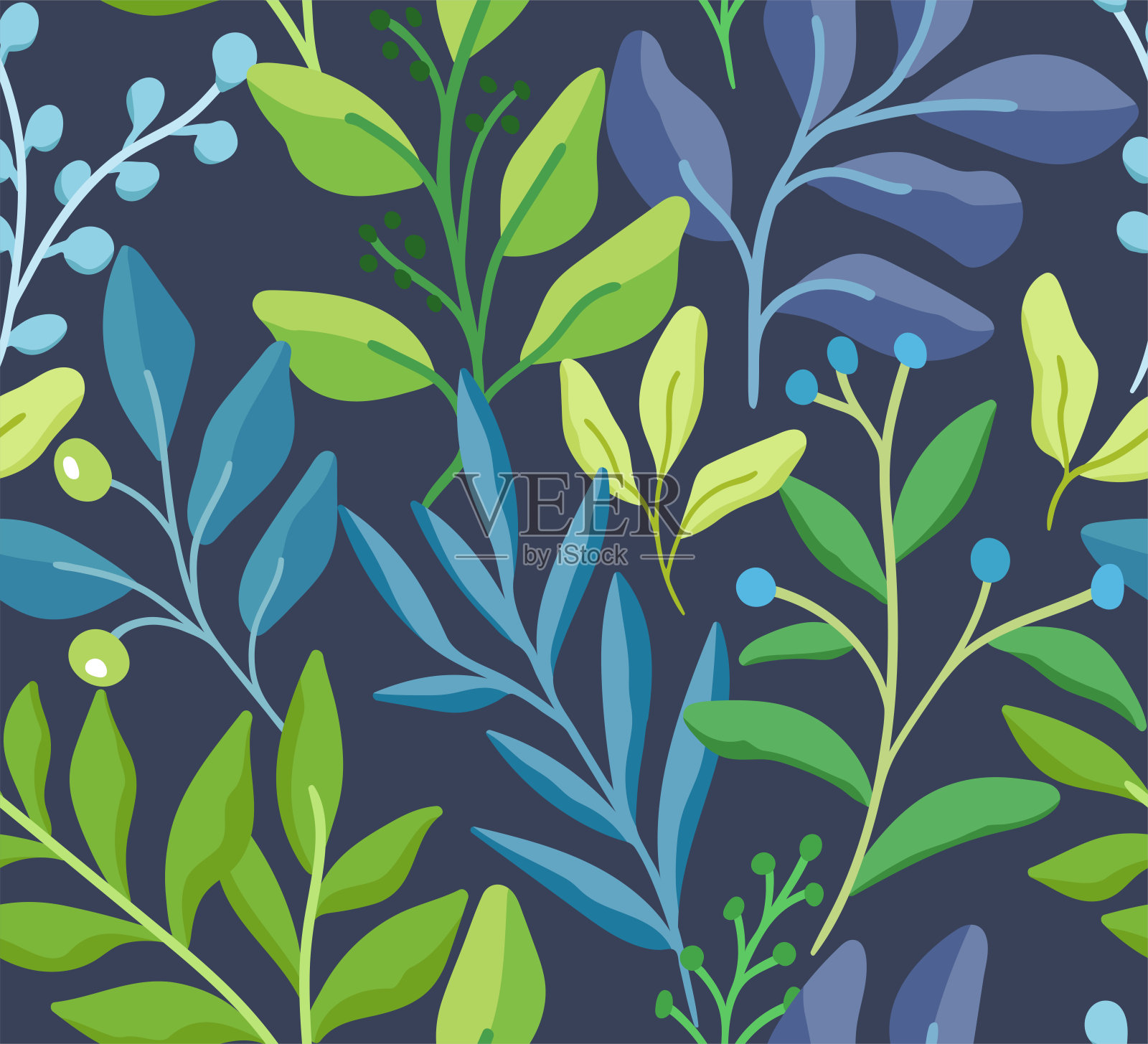 可爱的矢量花无缝图案。五颜六色的鲜花的背景。时尚印花，墙纸或织物的时尚重复纹理。插画图片素材