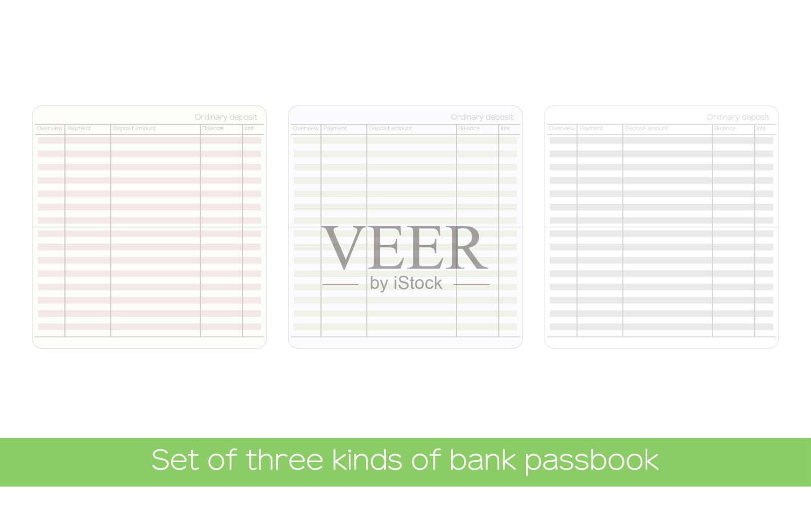 展开一页存折，什么也没填插画图片素材