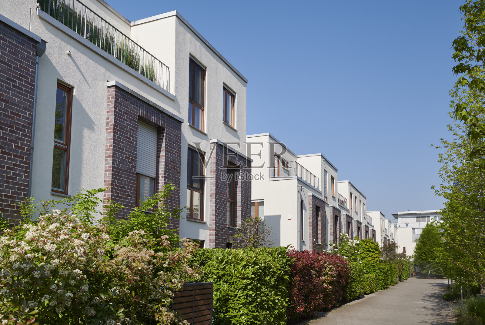 现代住宅小区照片摄影图片