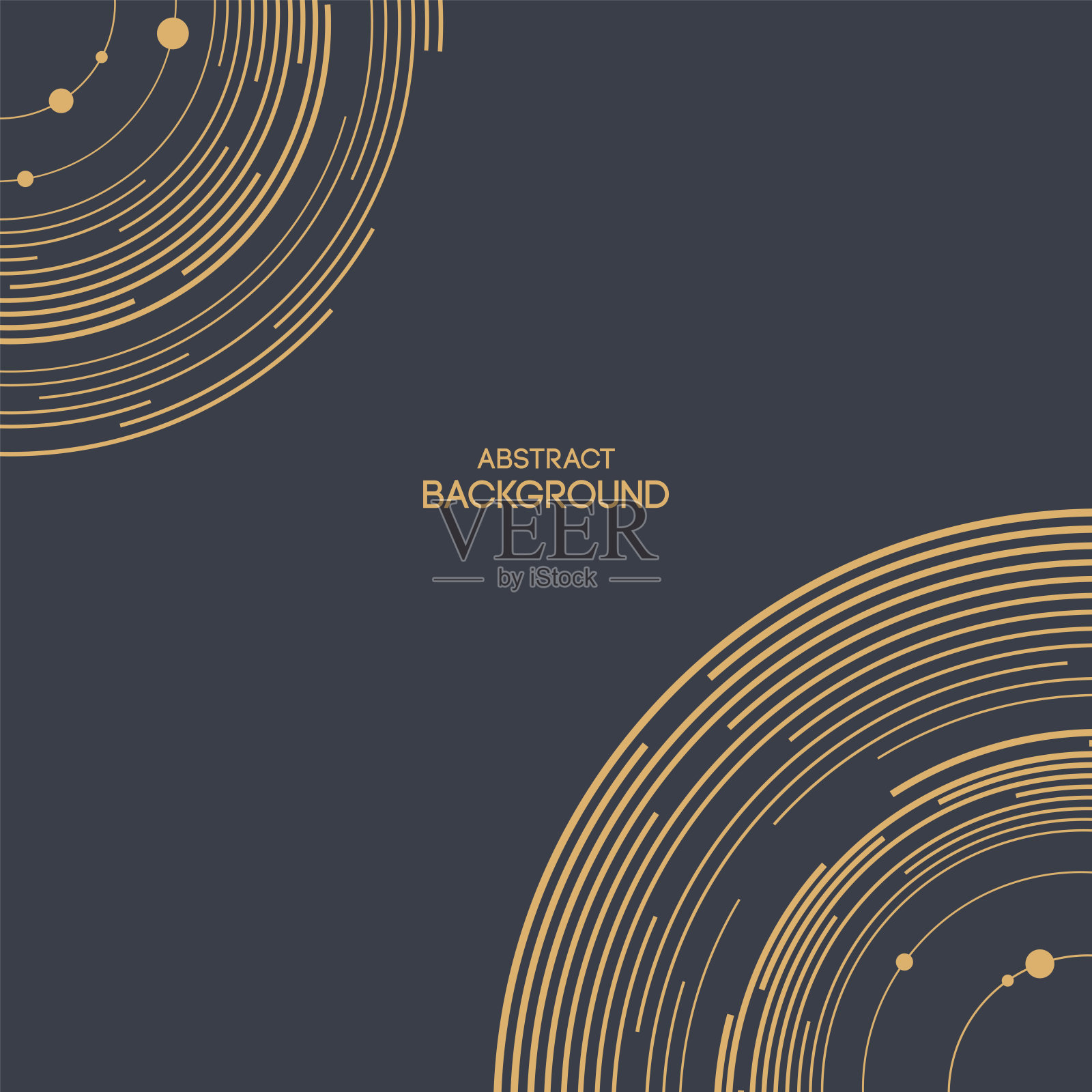 抽象背景的圆角线，虚线。插画图片素材