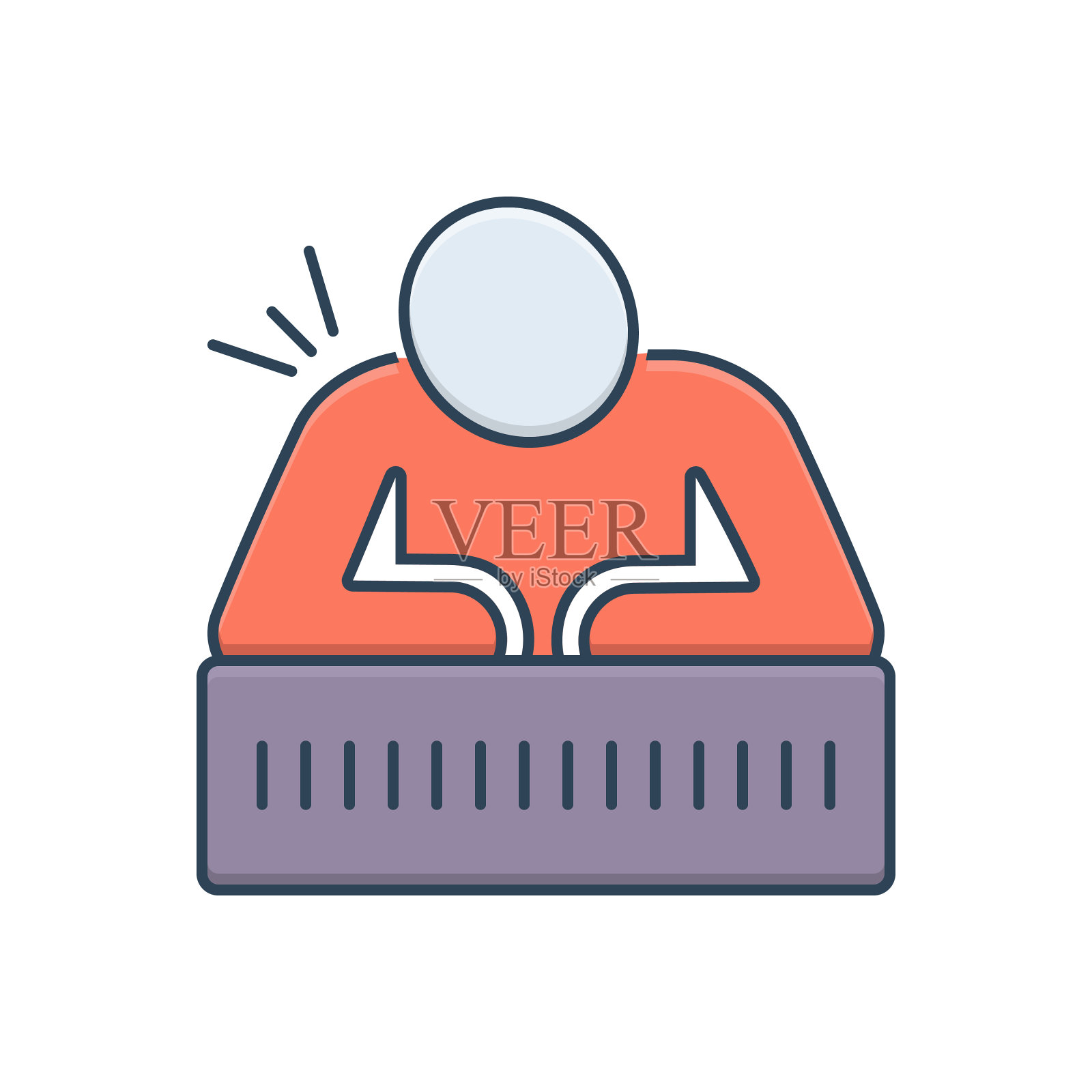 慢性疼痛插画图片素材