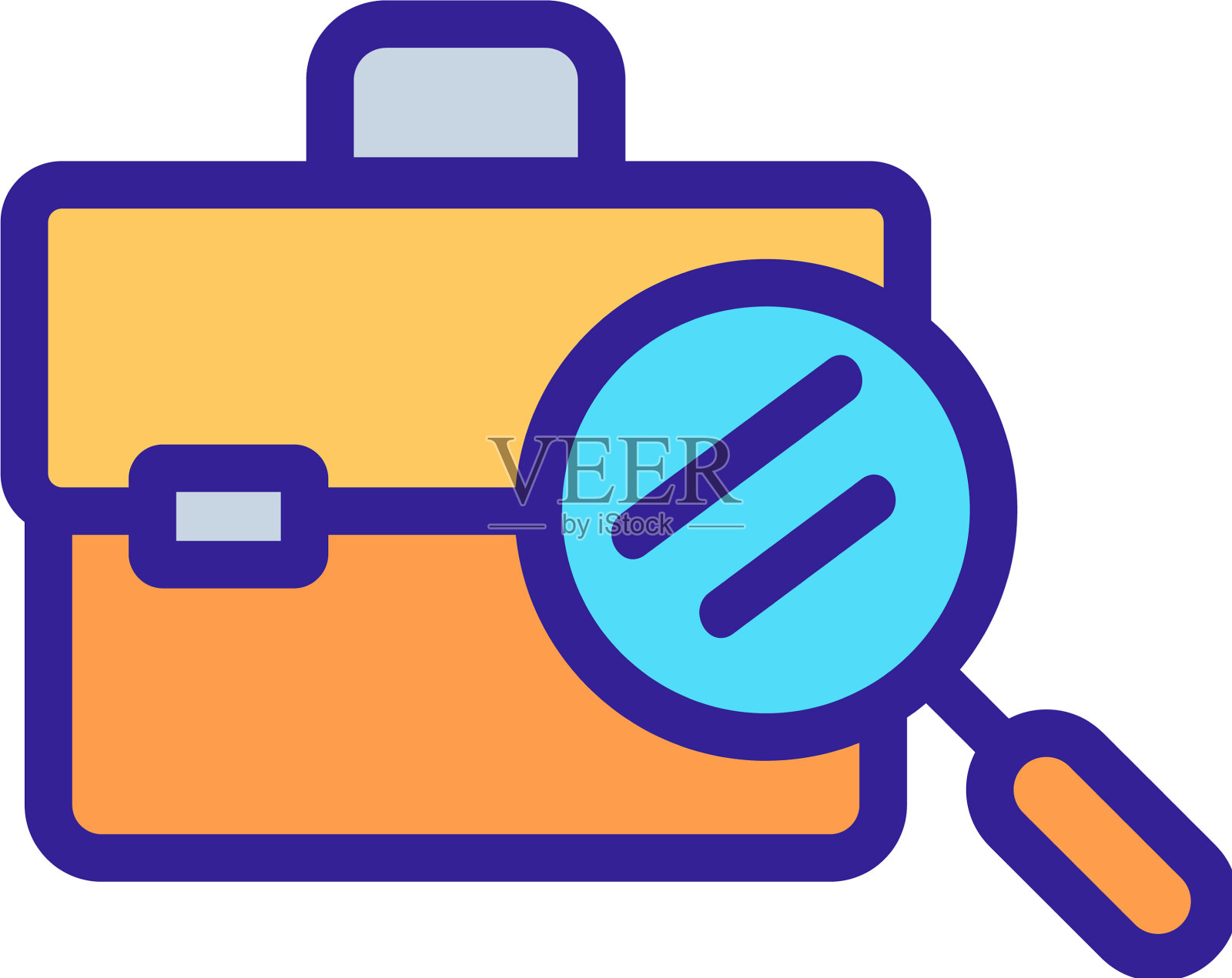 放大镜是一个孤立的图标图标素材