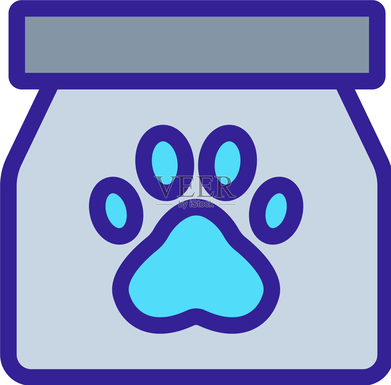 爪子图标孤立轮廓符号图标素材