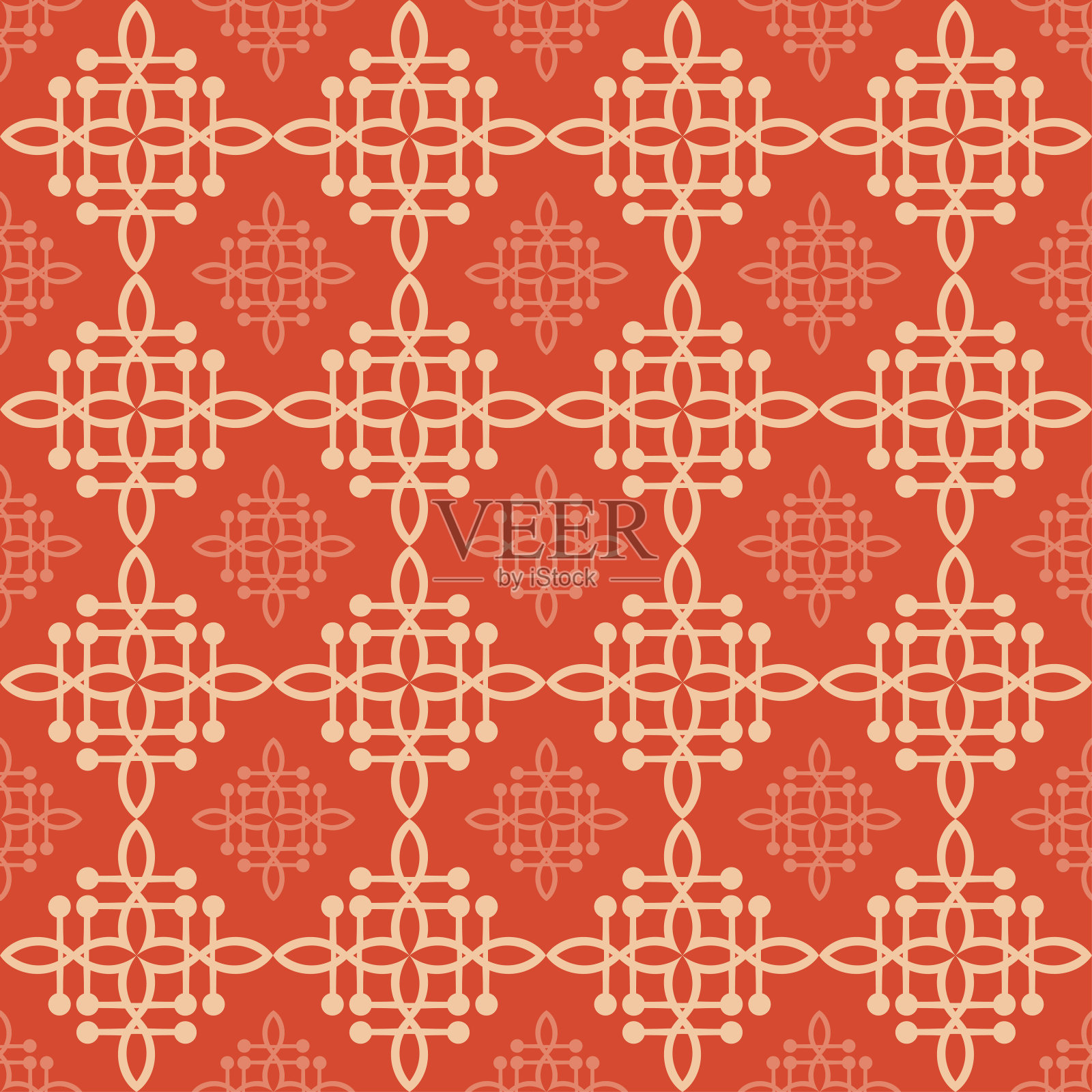 橙色无缝模式矢量插画图片素材