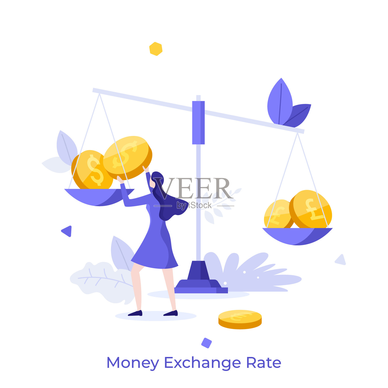 抽象的角色概念插画图片素材