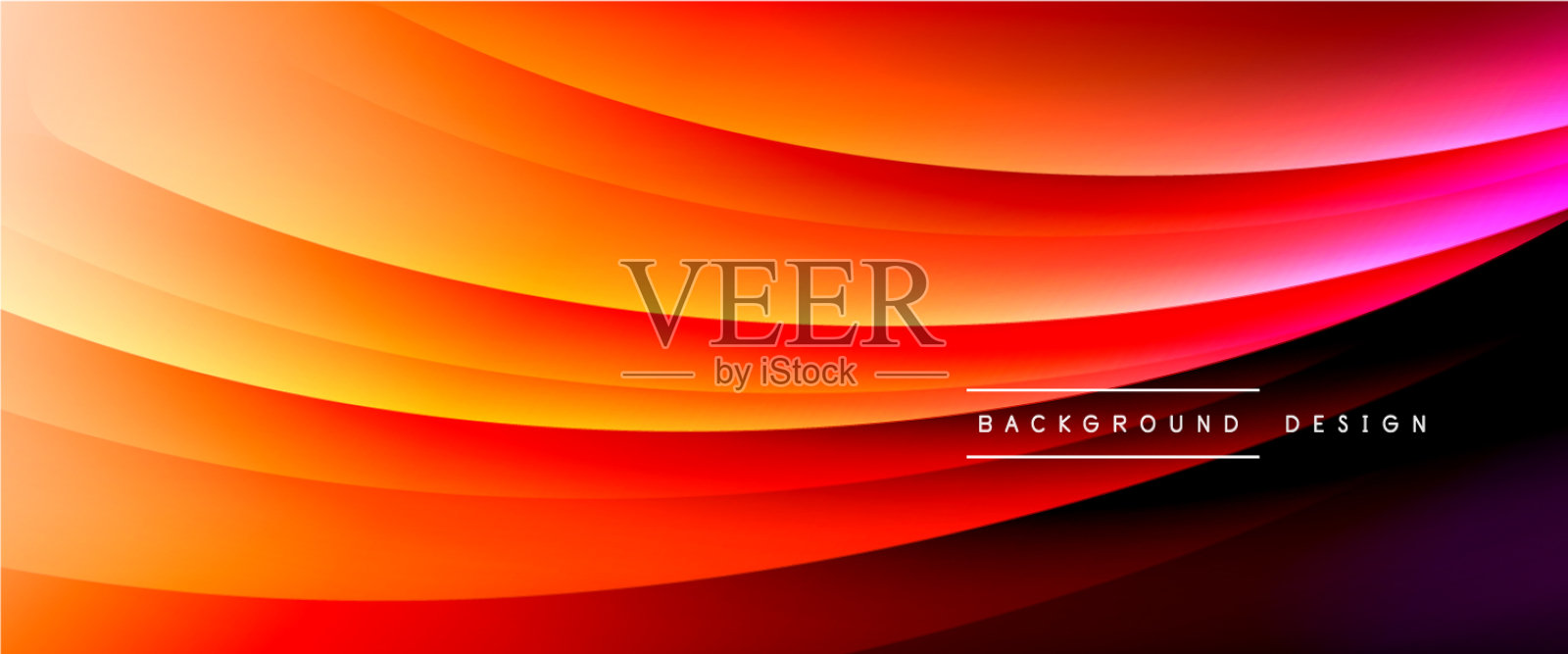 波浪液体风格的线条与阴影和灯光插画图片素材