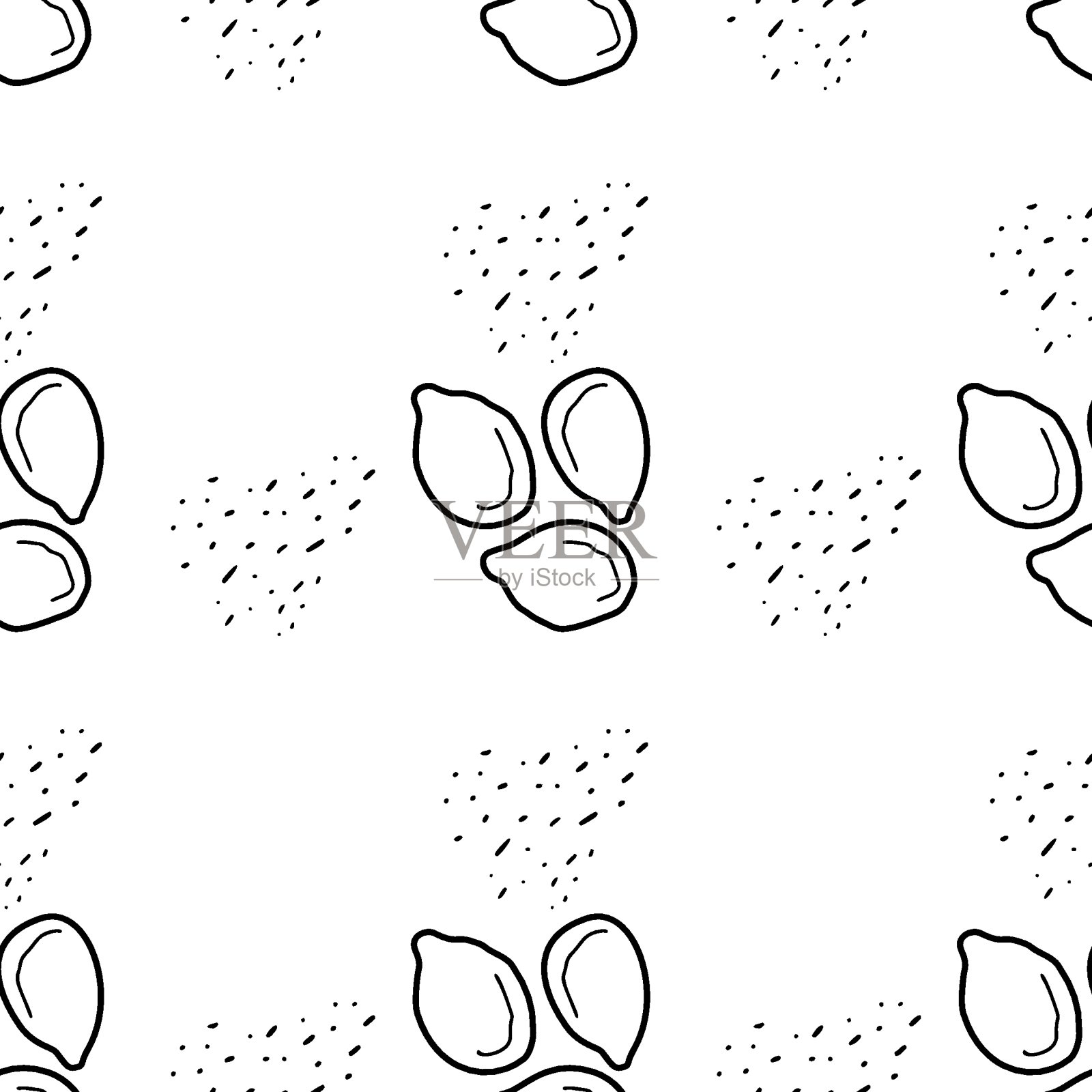 芝麻图案插画图片素材