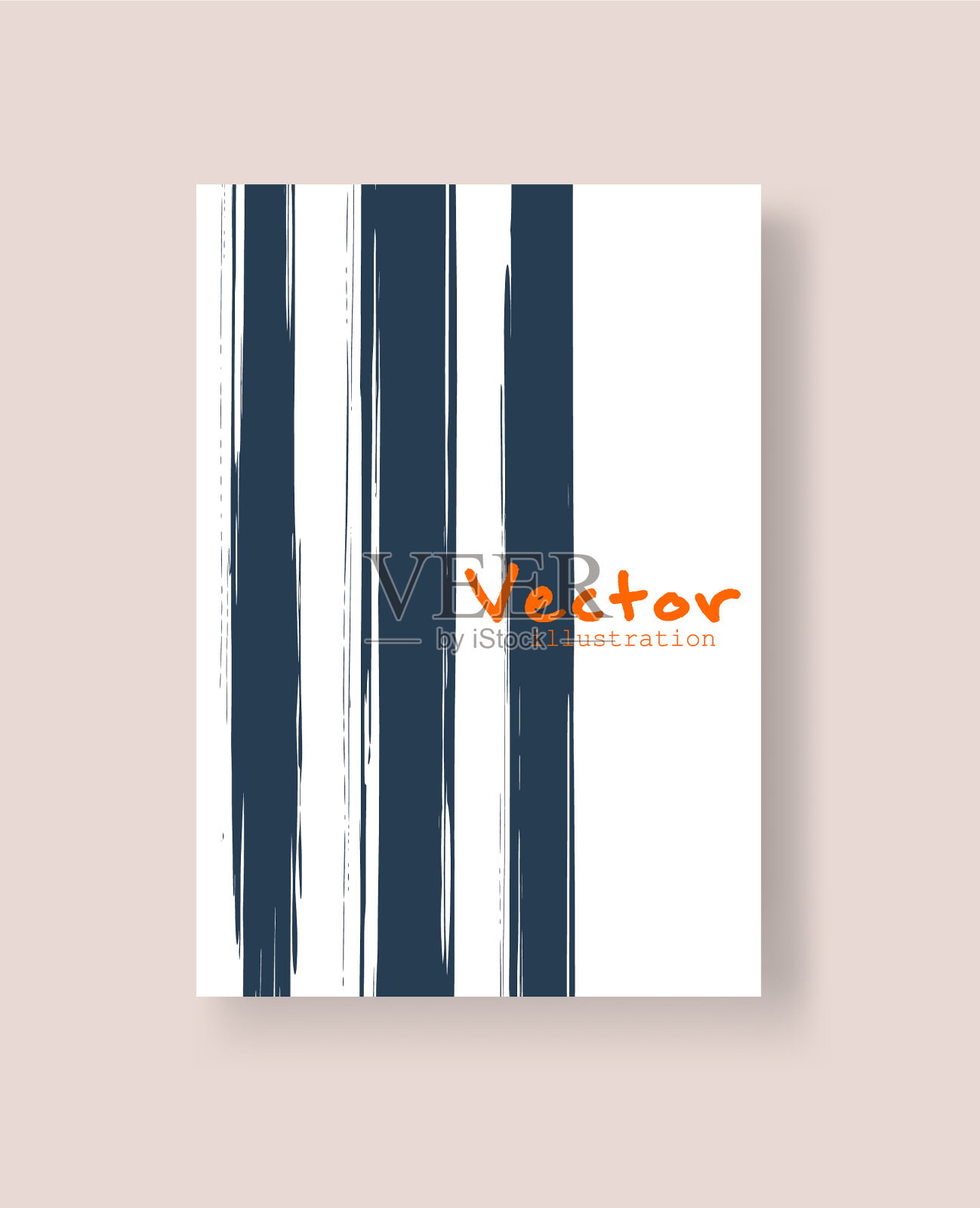 抽象的墨刷条幅与垃圾效果插画图片素材