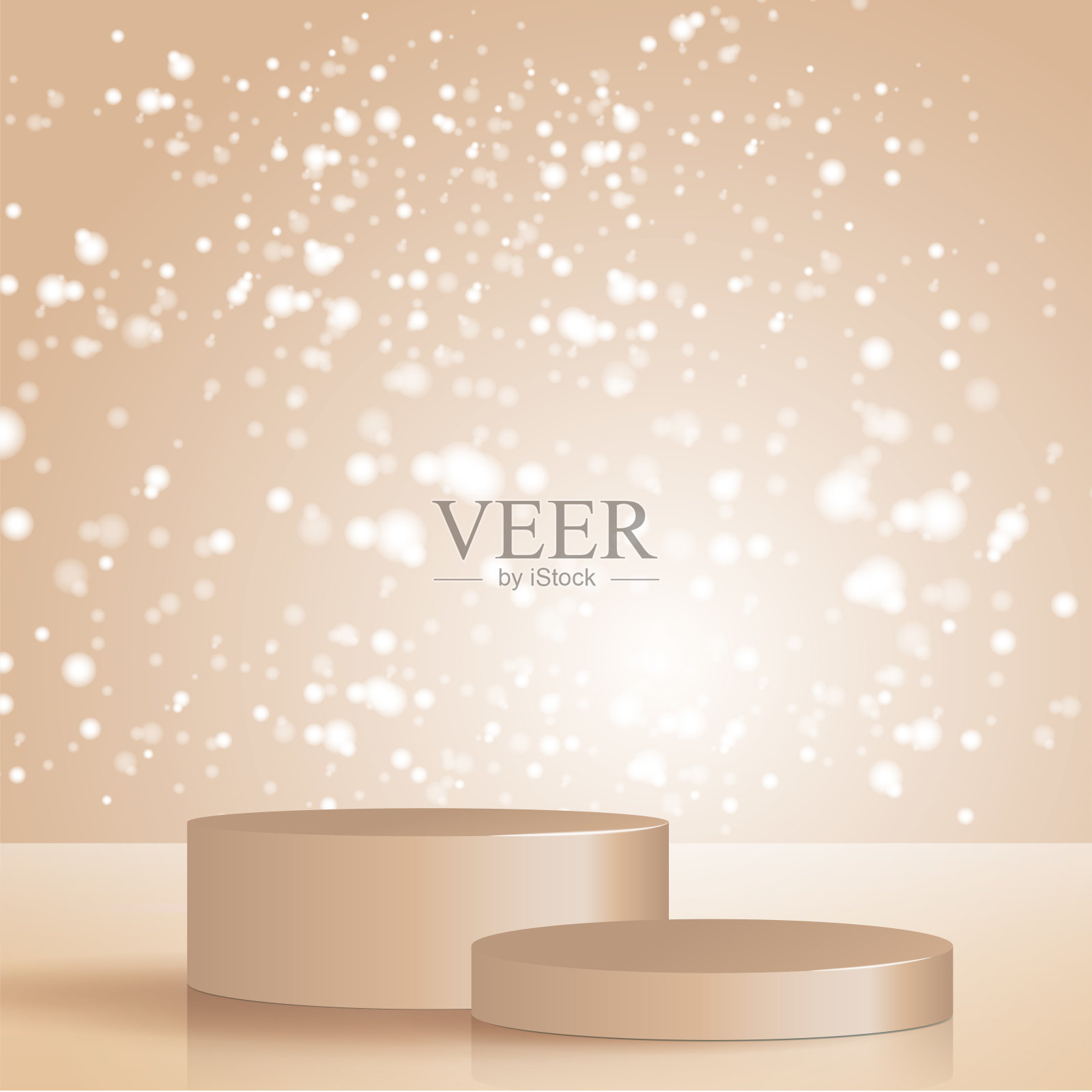 放置产品广告的循环舞台。插画图片素材