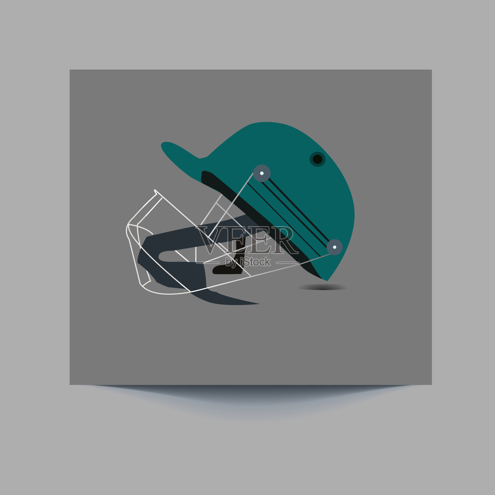 板球头盔图标插画图片素材