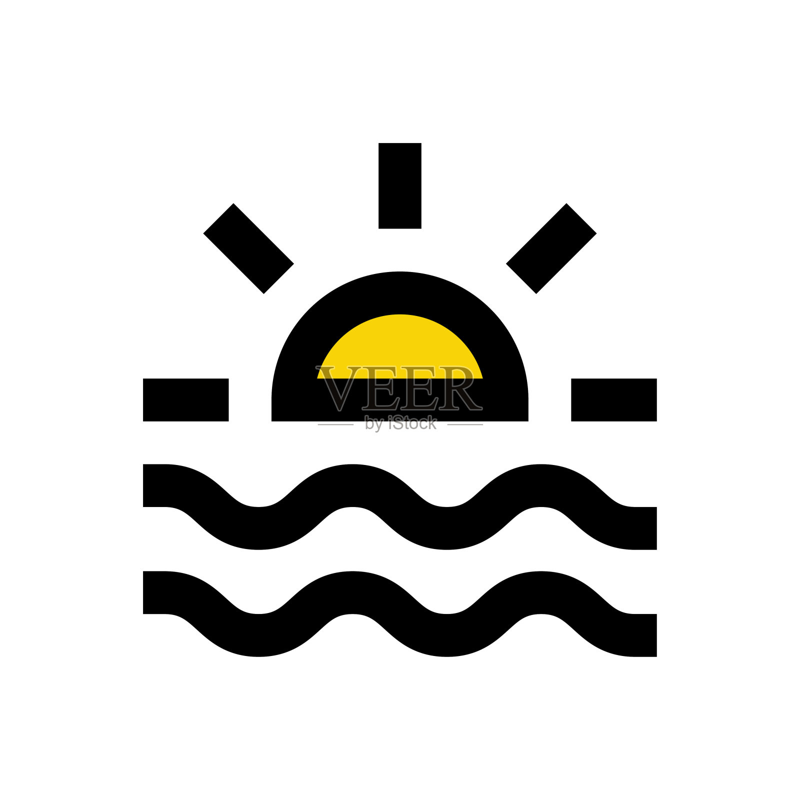 海滩插画图片素材