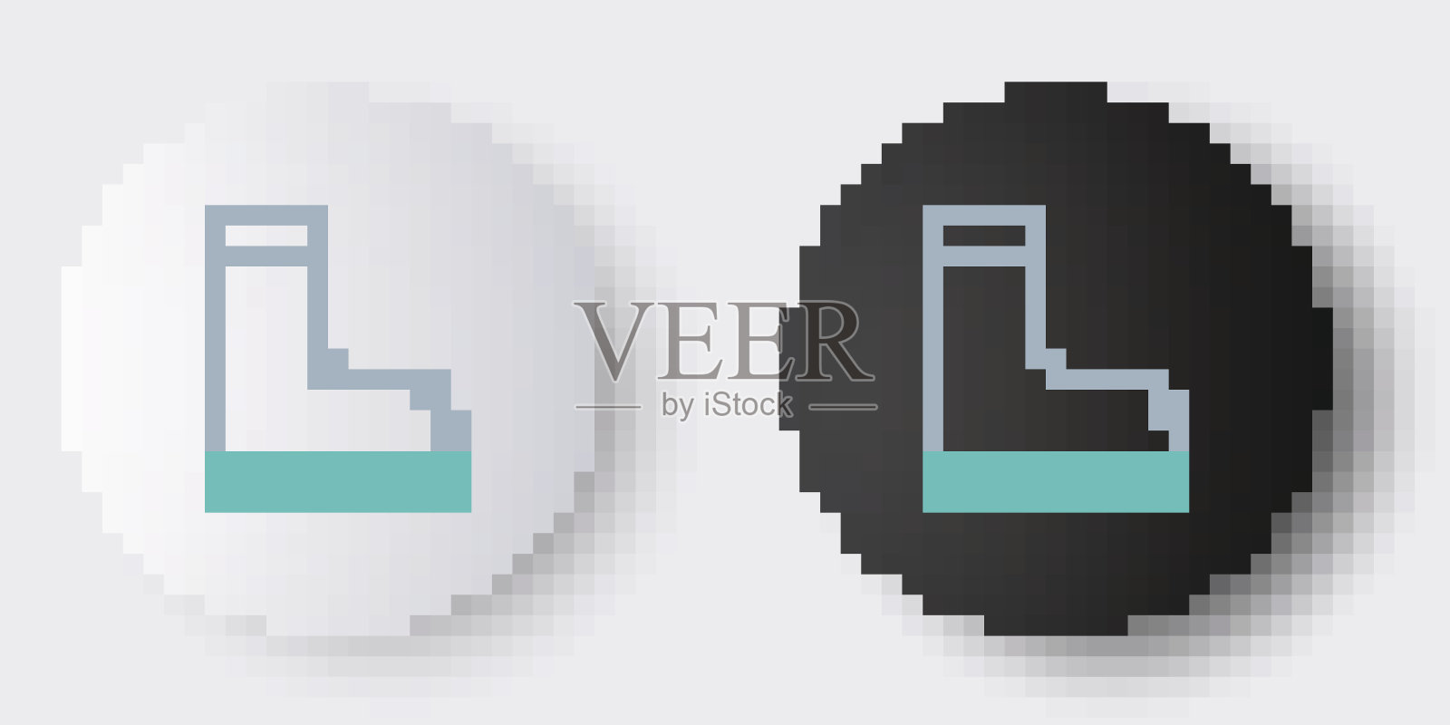 线条防水橡胶引导图标隔离在灰色背景。下雨天用胶靴，钓鱼，园艺用。色彩斑斓的轮廓的概念。向量图标素材