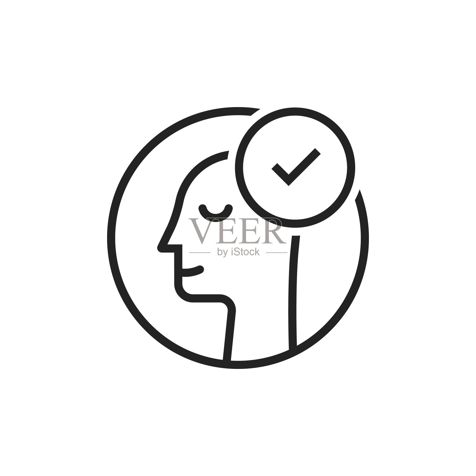 员工招聘与细线人员插画图片素材