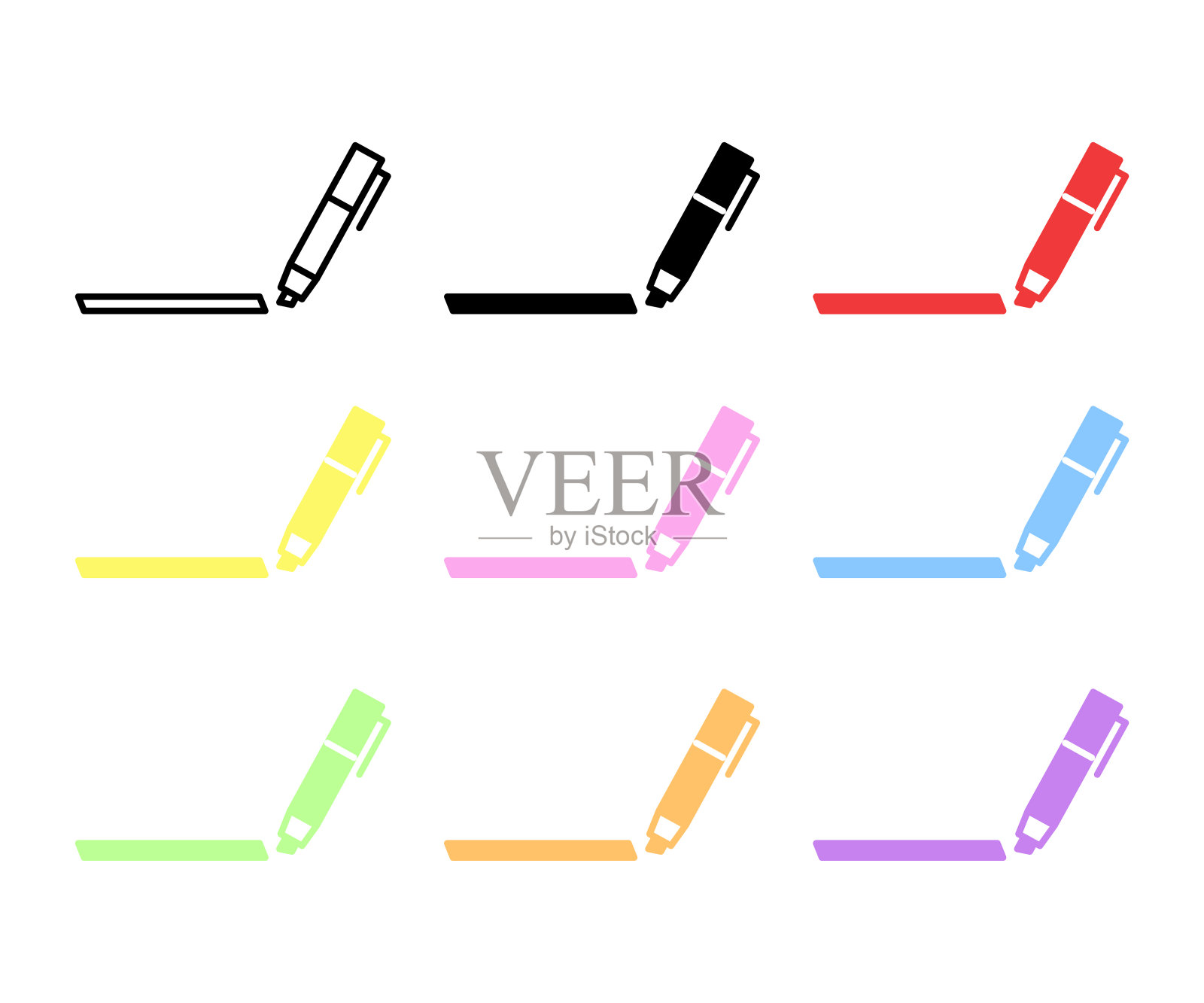 写笔图标插画图片素材