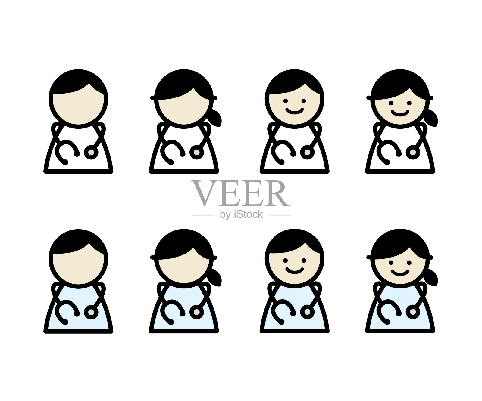 图标的医生插画图片素材