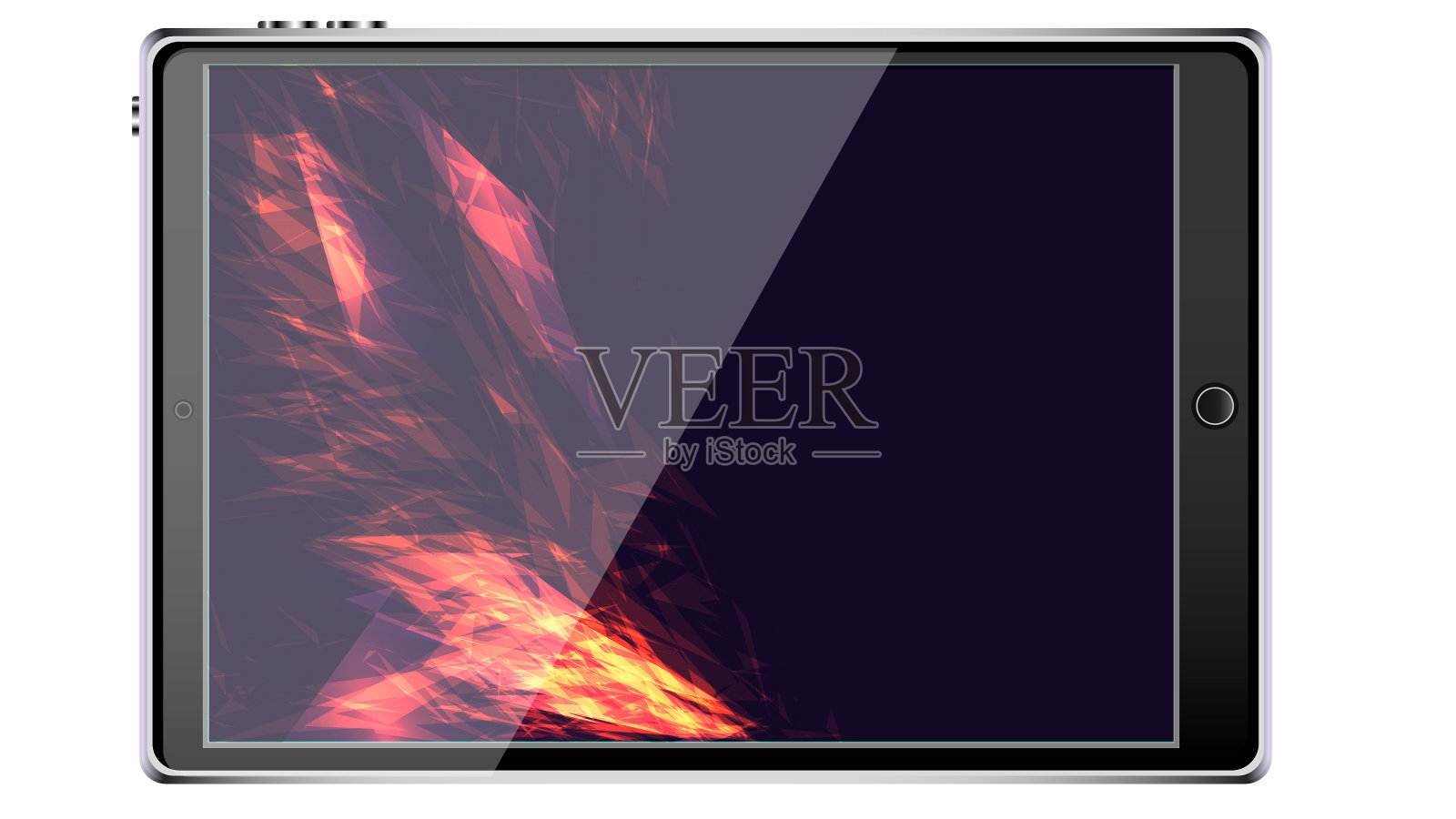 黑色智能平板智能手机插画图片素材