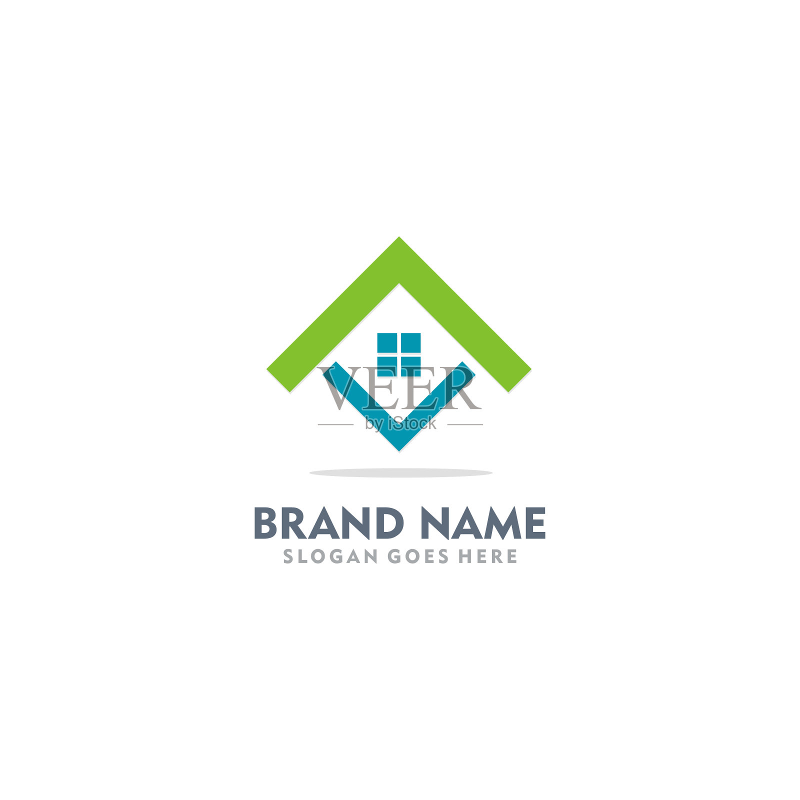 房产公司logo插画图片素材