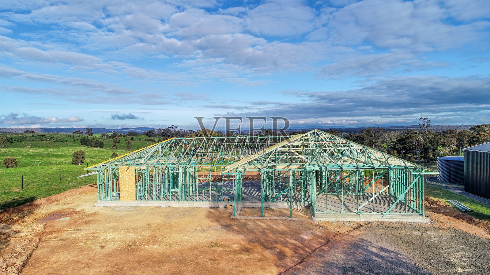 住宅框架照片摄影图片