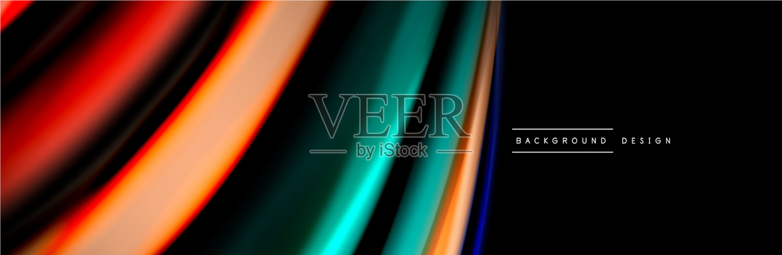 丝绸和流畅的流波海报设计色彩插画图片素材