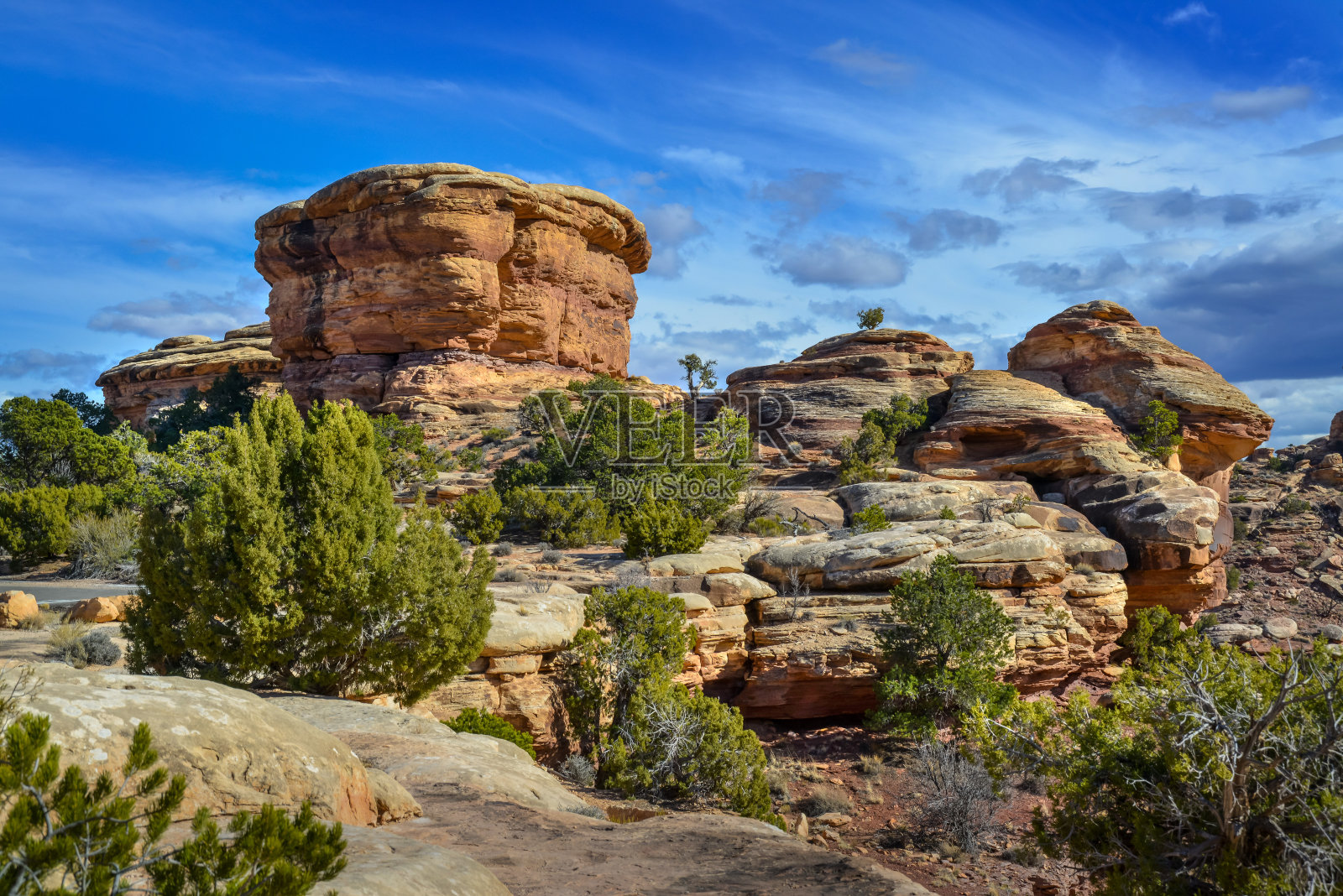 美国犹他州峡谷地公园摩押的岩层景观照片摄影图片
